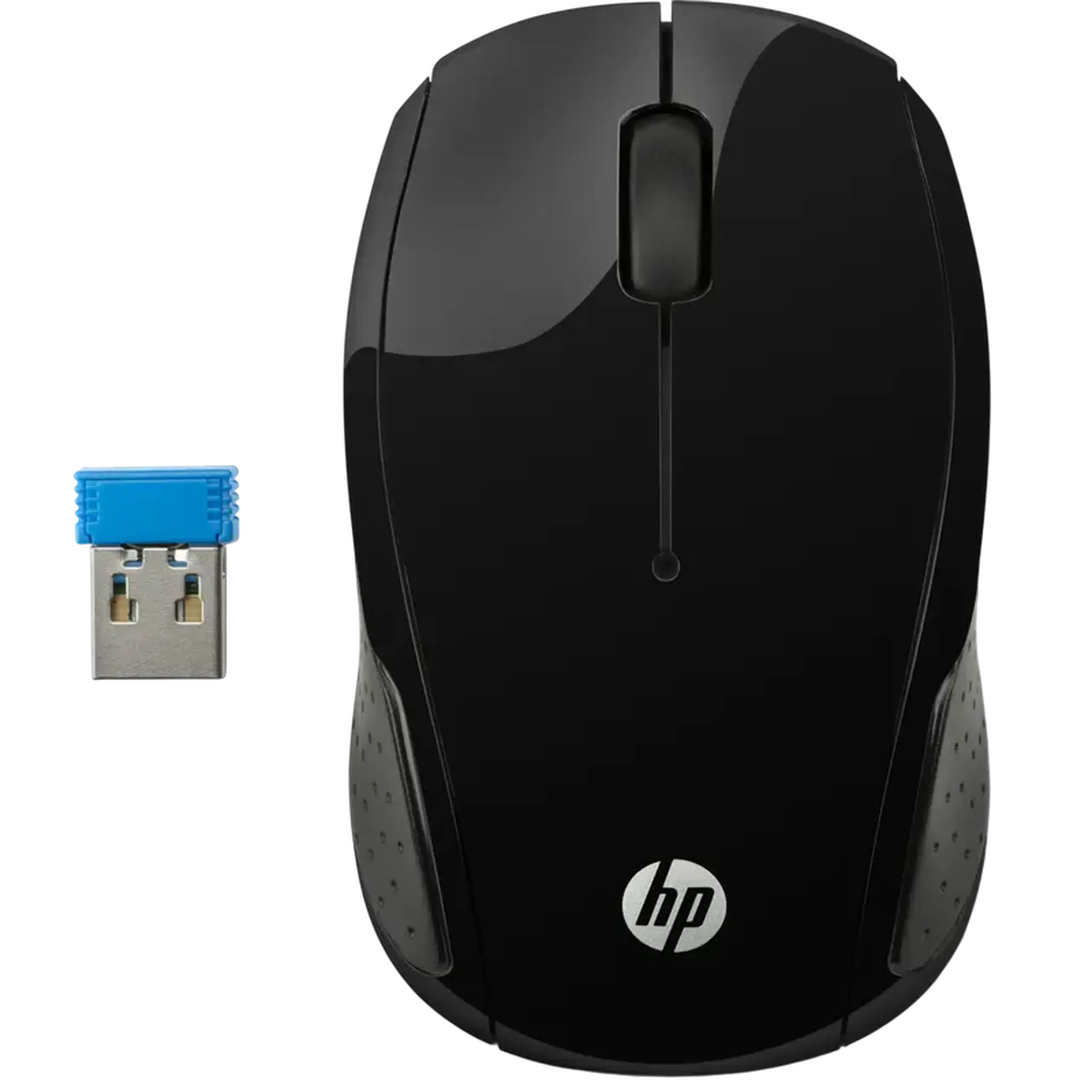 Mouse fără fir HP 200, Compact, 3 butoane, Ambidextru, 78 g., 2xAAA, 2,4 GHz, Negru