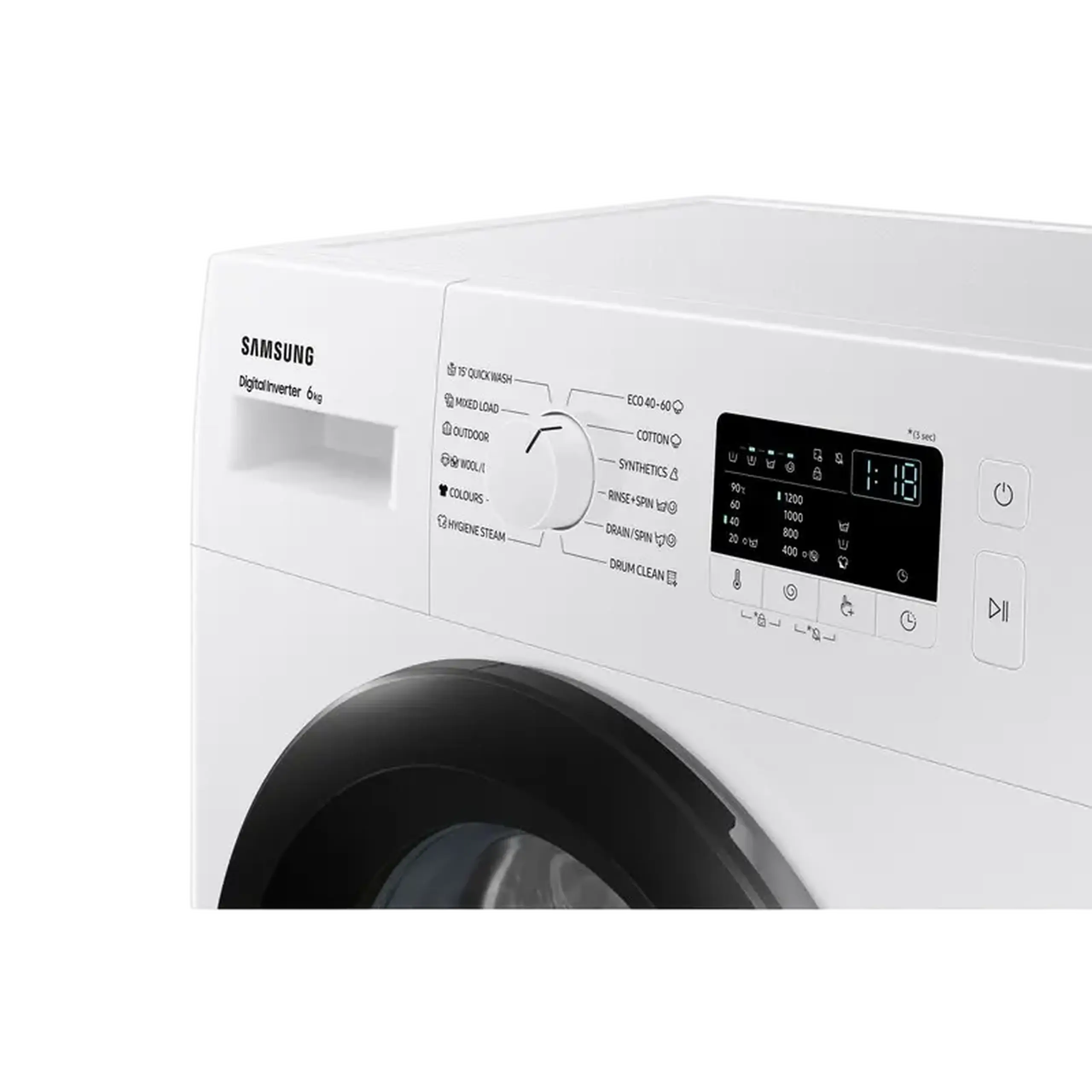 Mașină de spălat Samsung WW60A3120BE/LE, 6kg, Alb