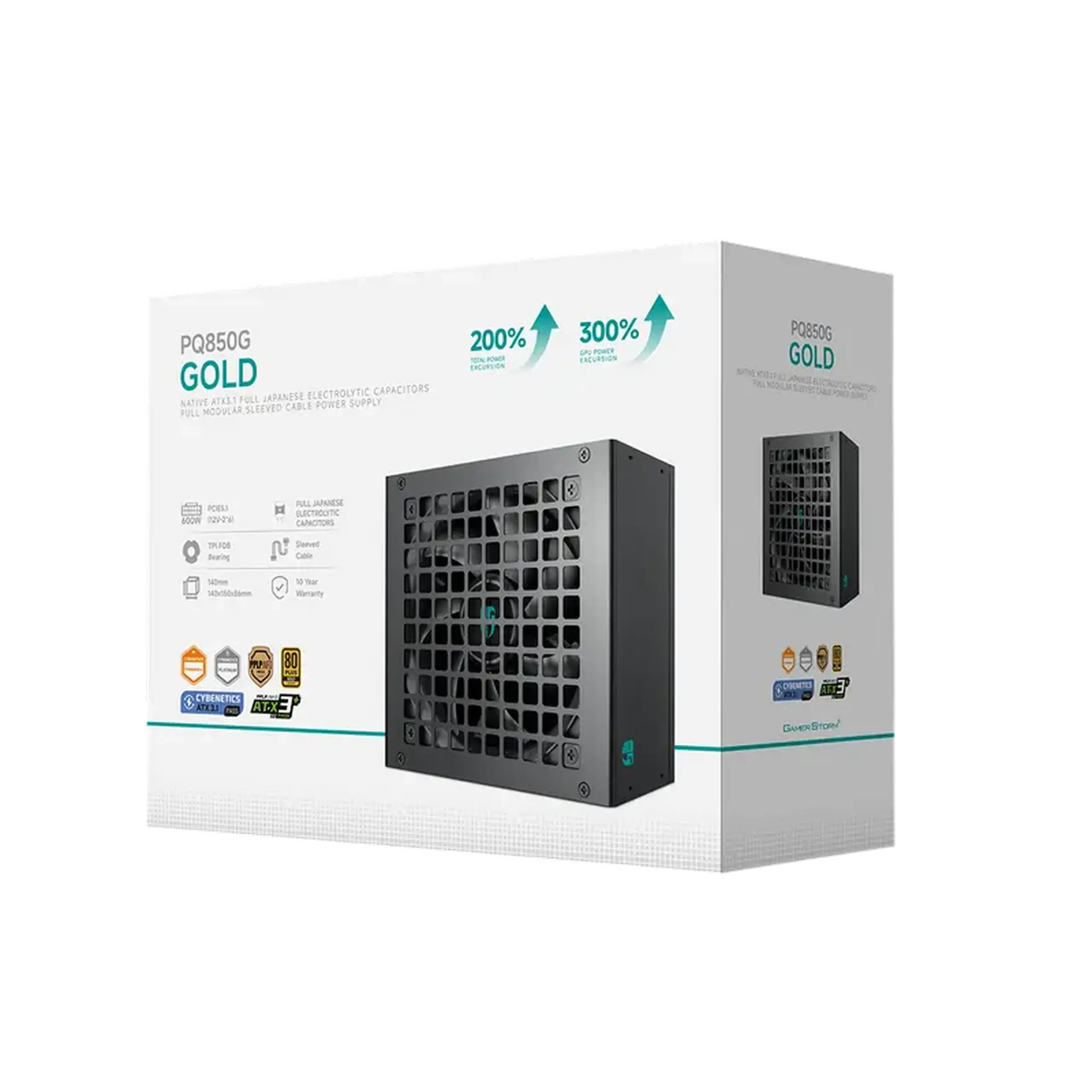 Sursă de alimentare ATX 850W Deepcool GamerStorm PQ850G, 80+ Gold, 120mm, Active PFC, LLC Half Bridge + DC