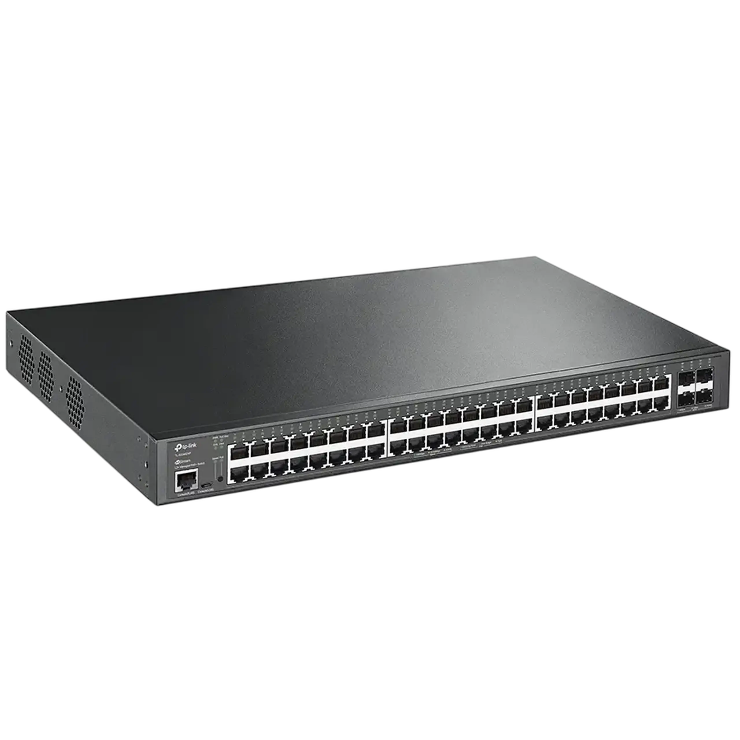 Switch PoE+ gestionat Gigabit L2+ cu 48 porturi TP - LINK „TL - SG3452XP”, 48 porturi PoE+, 4x10G SFP+, 500 W