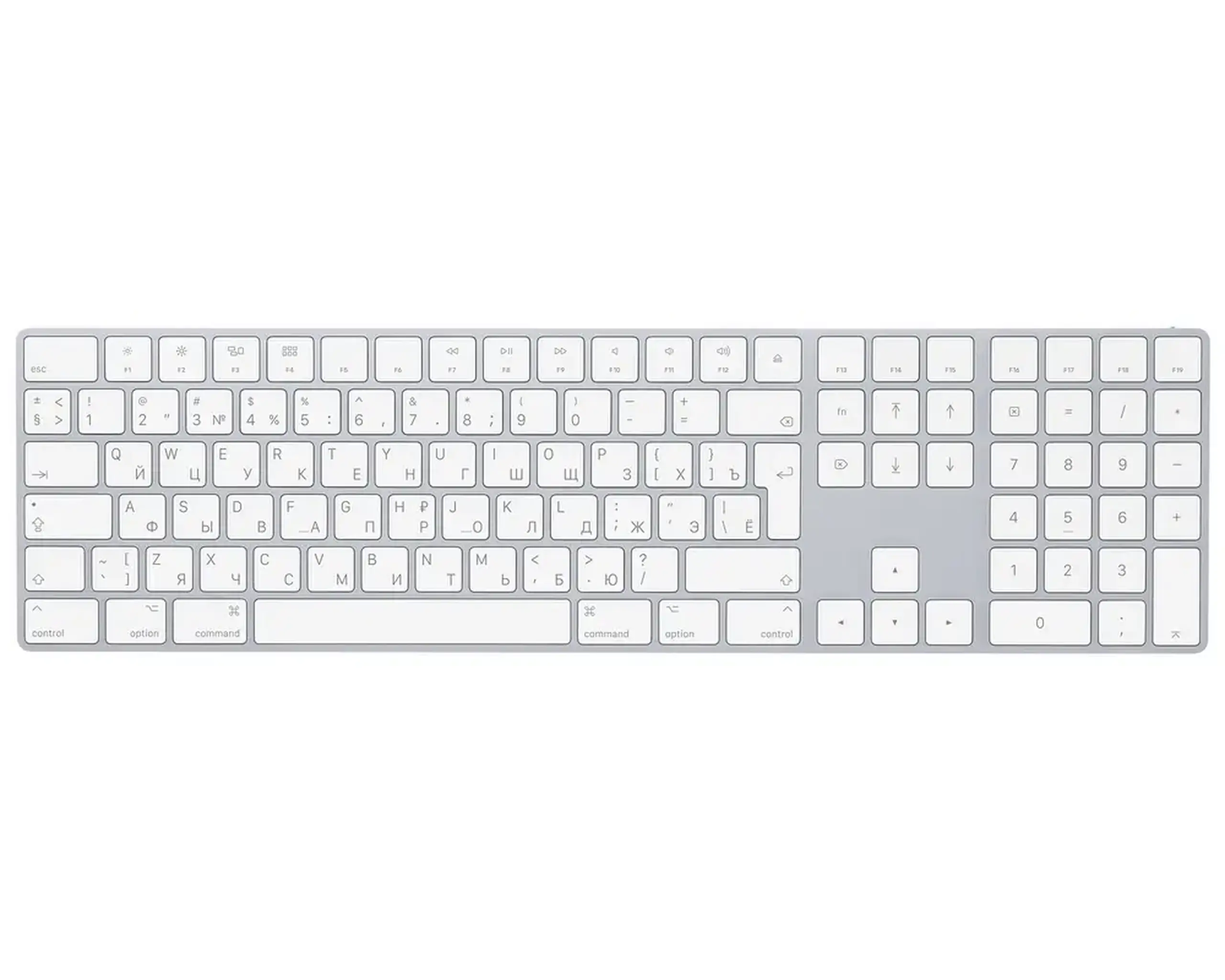 Apple Magic Keyboard cu tastatură numerică - rusă, argintiu (A1843)