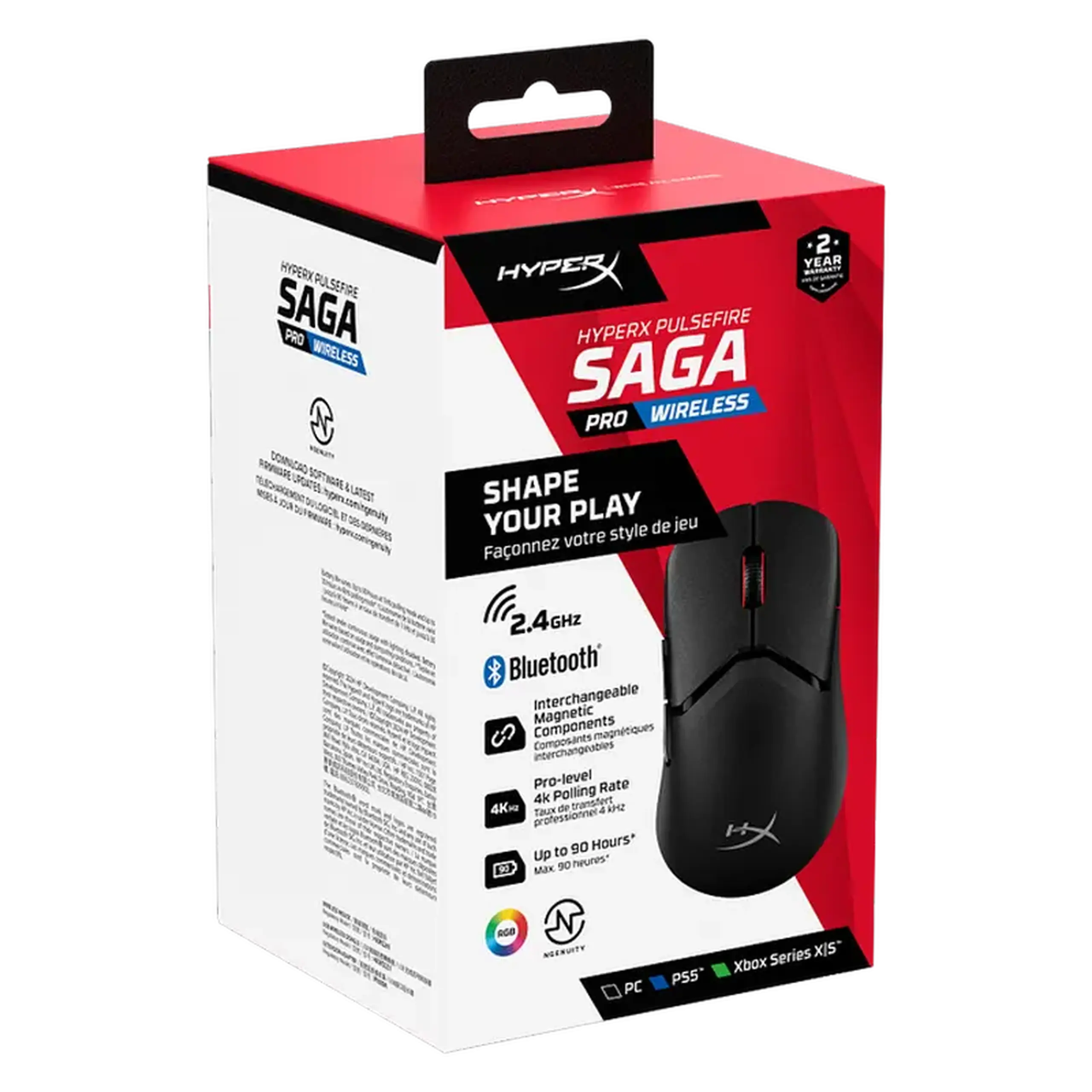 Gaming Mouse HyperX Pulsefire Saga Pro, Negru