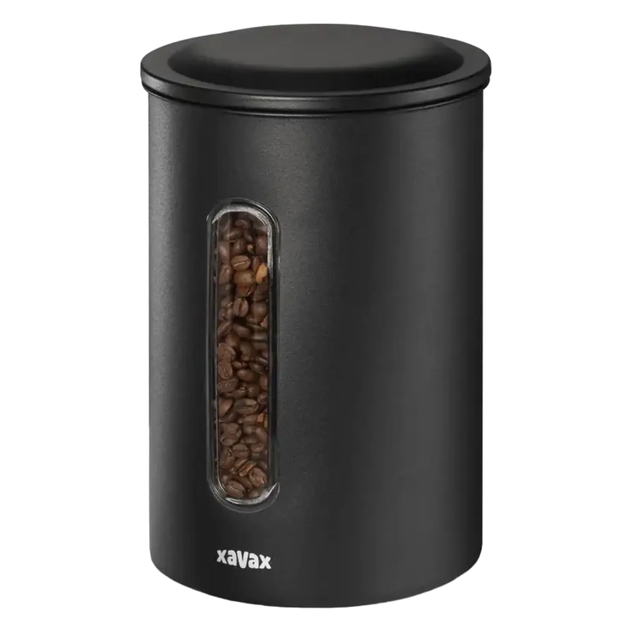 Xavax 111262, cutie de cafea, 1,3 kg boabe sau 1,5 kg pulbere, negru