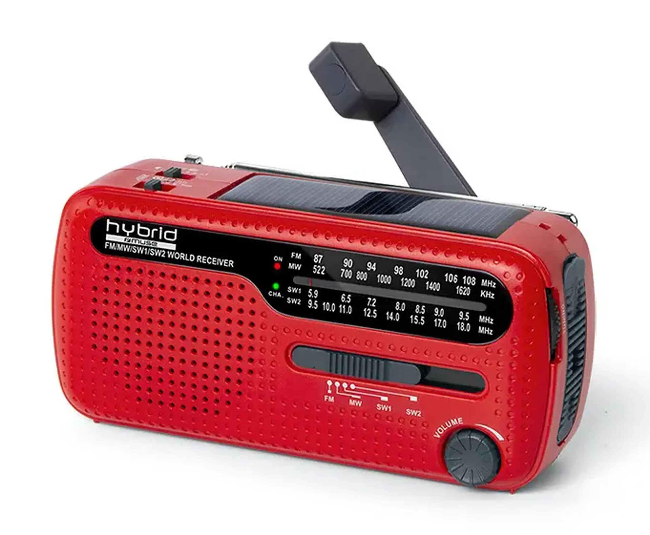 MUSE MH - 07 RED, Tuner FM, Ceasuri, Dinamo de pornire, Energie solară, RED
