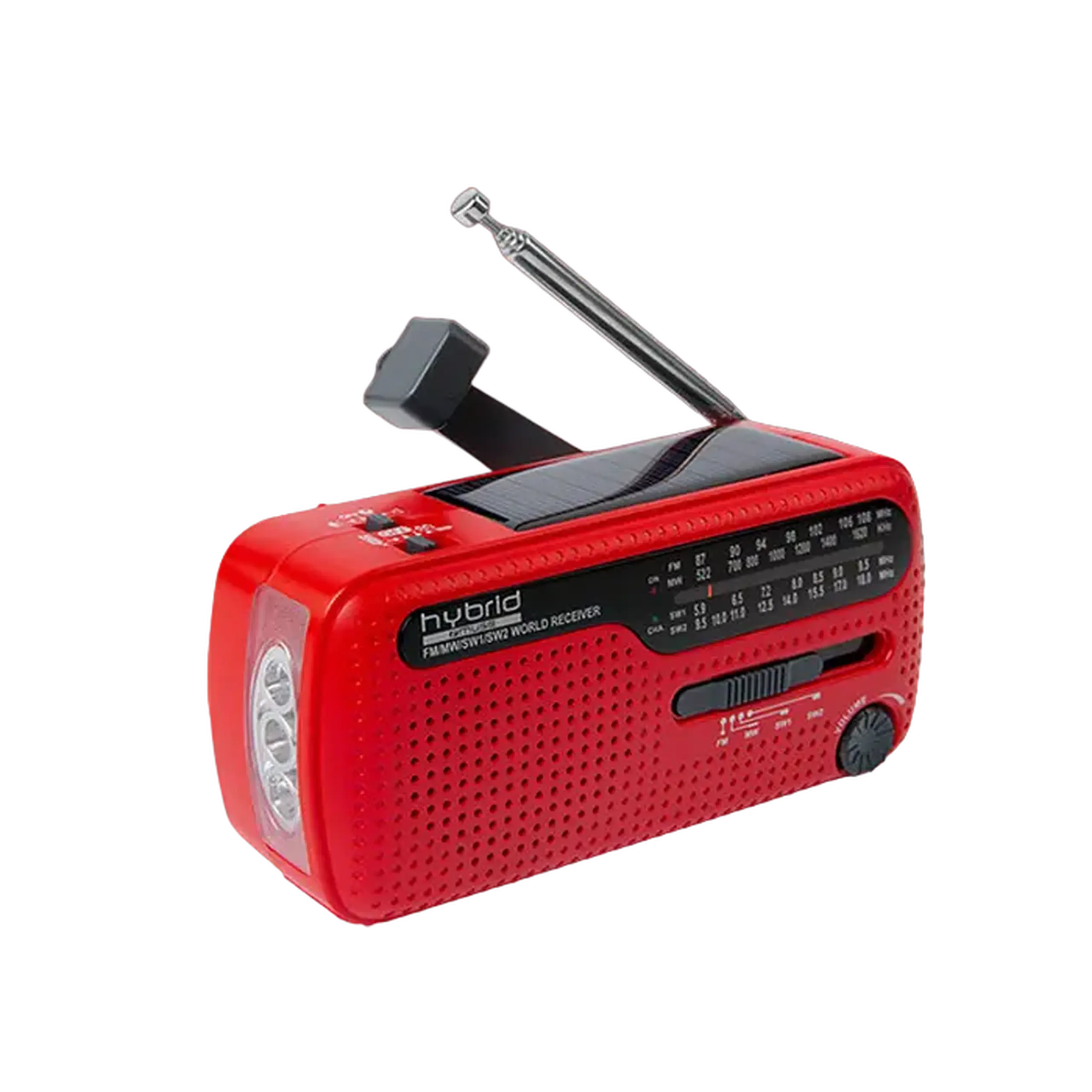 MUSE MH - 07 RED, Tuner FM, Ceasuri, Dinamo de pornire, Energie solară, RED