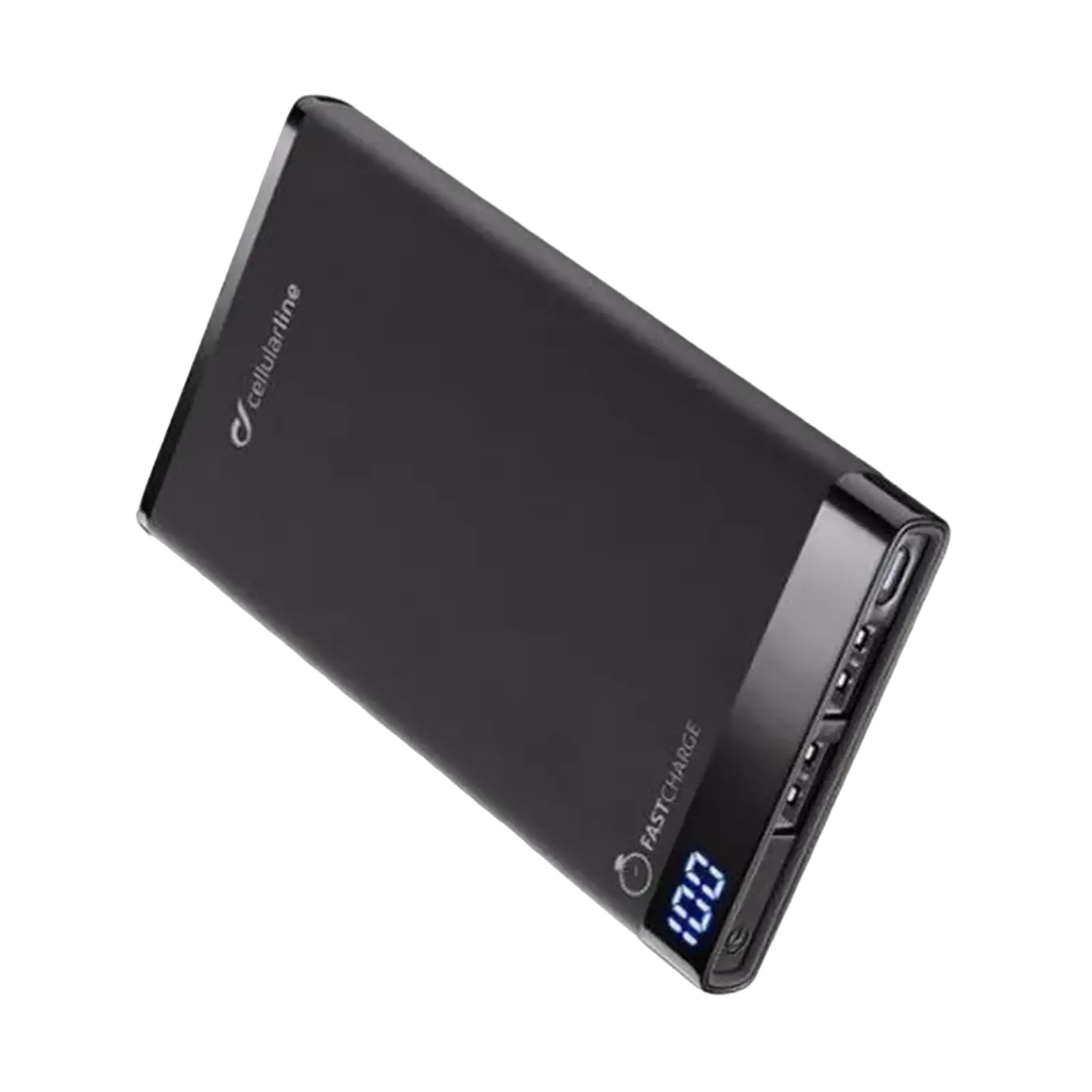 Power Bank Cellularline 8000mAh USB C, subțire, negru