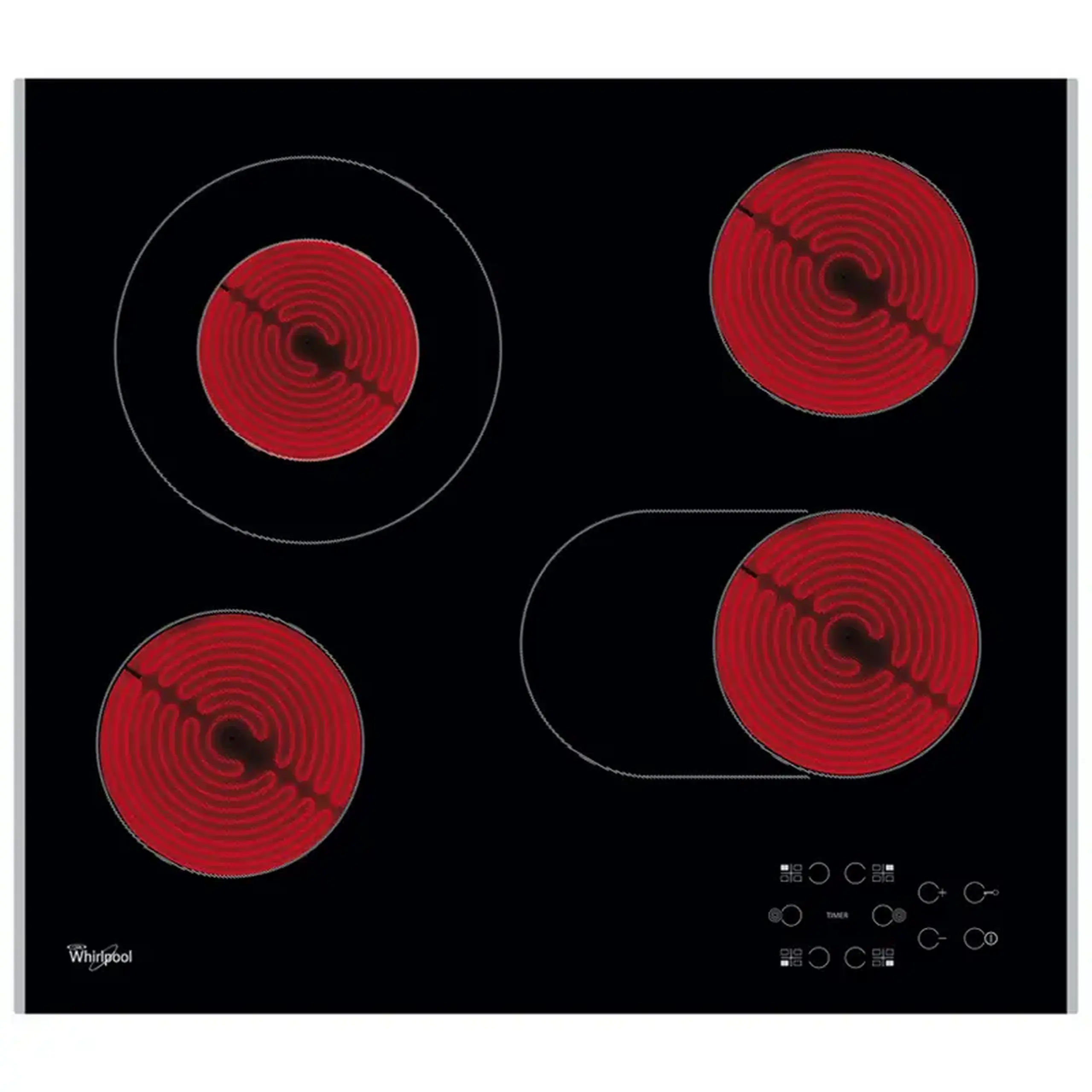 Plita incorporabilă electrică Whirlpool AKT 8210 LX, Negru