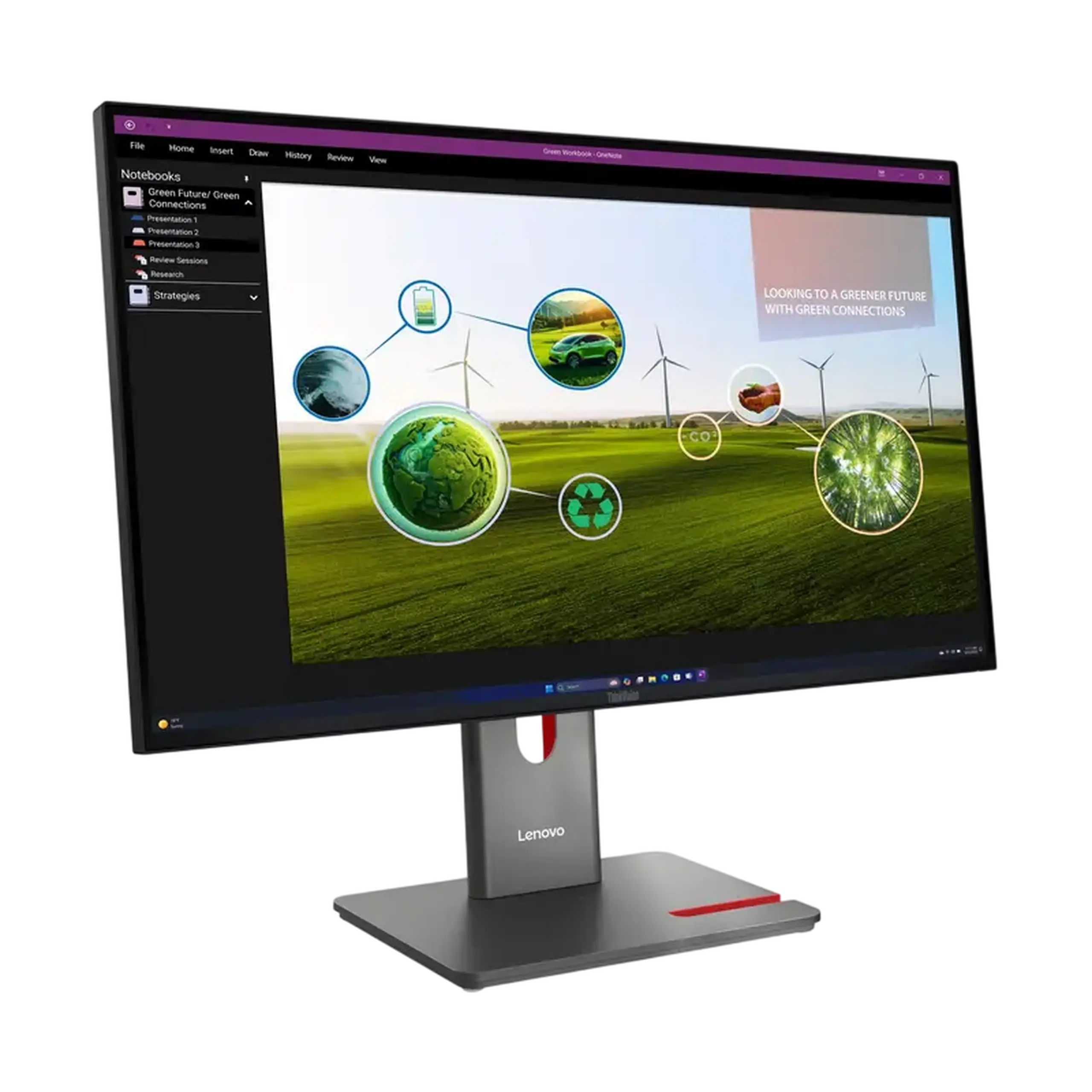 LENOVO ThinkVision P27Q - 40 de 27 inchi, negru, IPS, 2560x1440, 120 Hz, 4 ms 350 cd, CR1500:1, HDMI+DP+USB+TypeC,Pivot