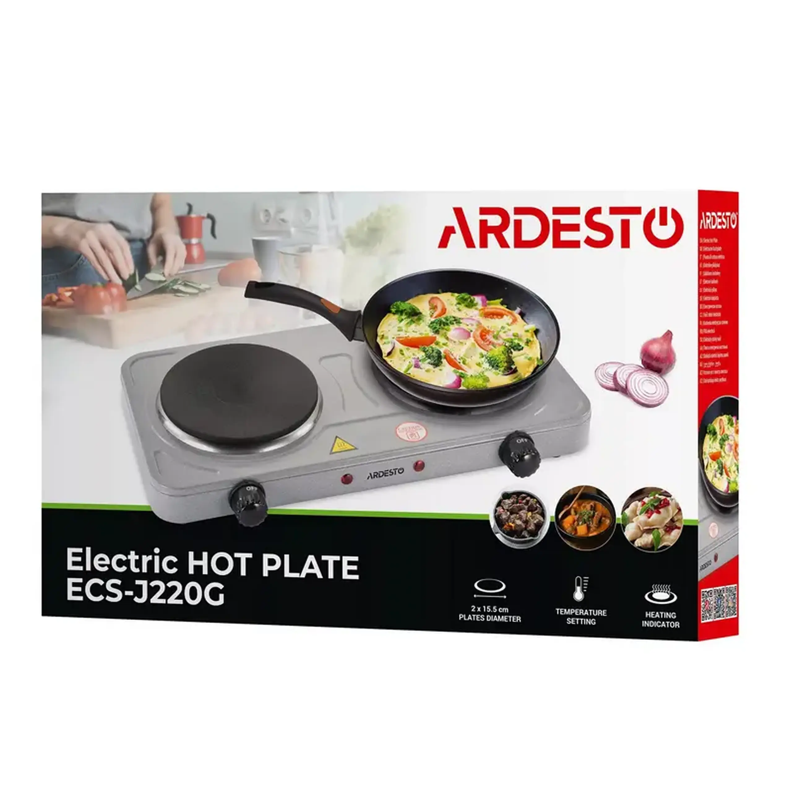 Plită electrică mini Ardesto ECS-J220G, Gri