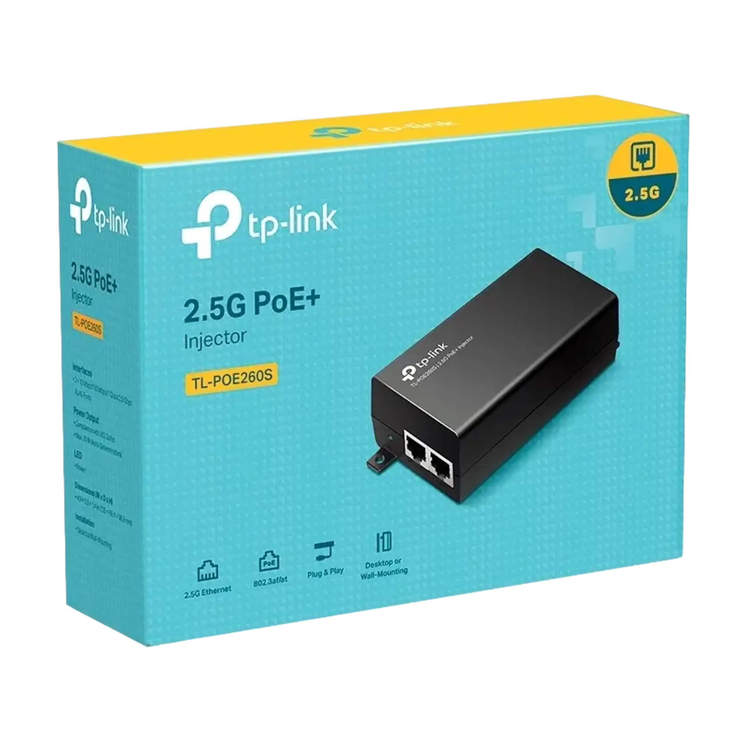 Injector PoE TP-LINK PoE260S, 802.3af/at PoE