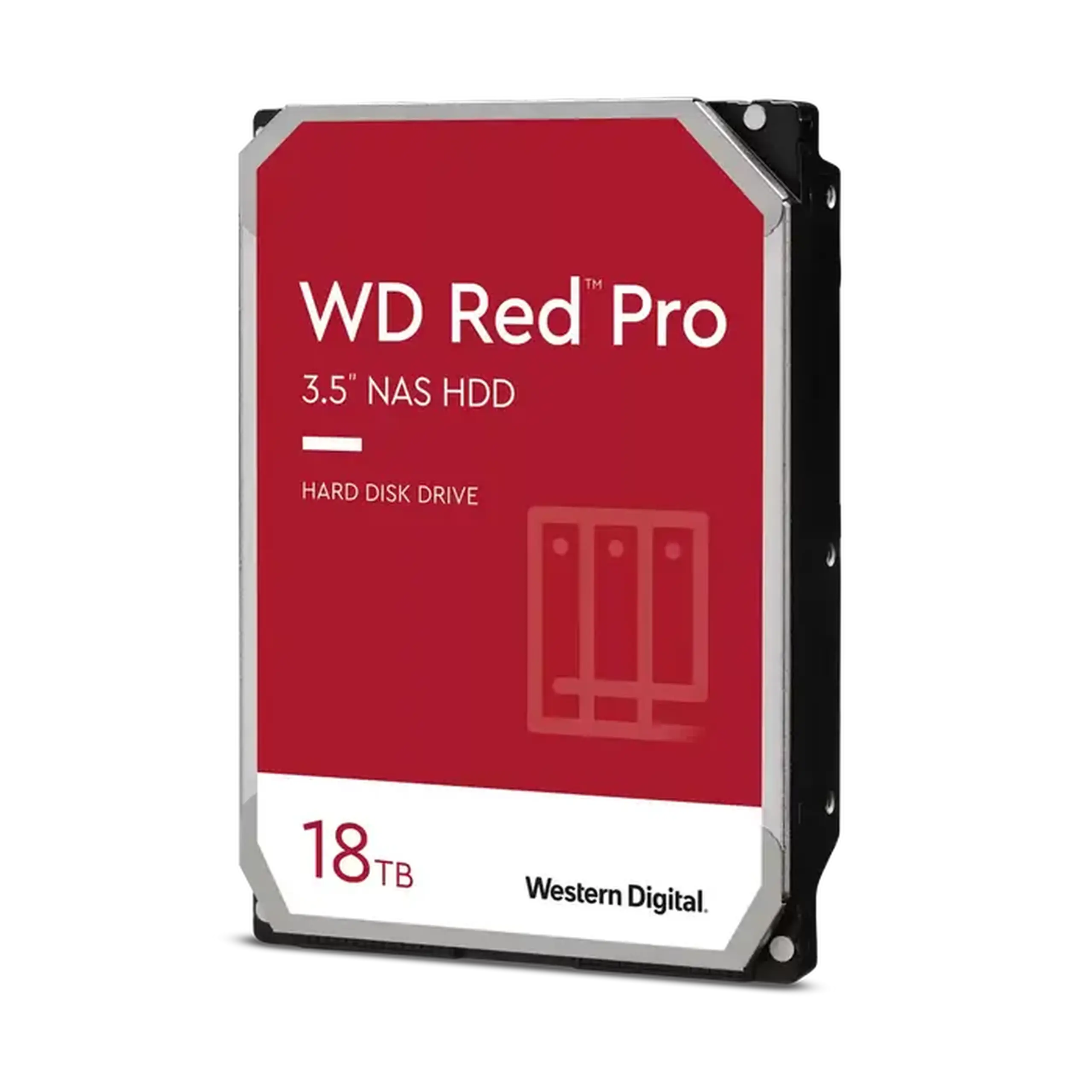 HDD de 3,5" 18,0TB - SATA - 512MB Western Digital "Red Pro (WD181KFGX)", NAS, CMR, 7200rpm, 2,5M (MTBF)