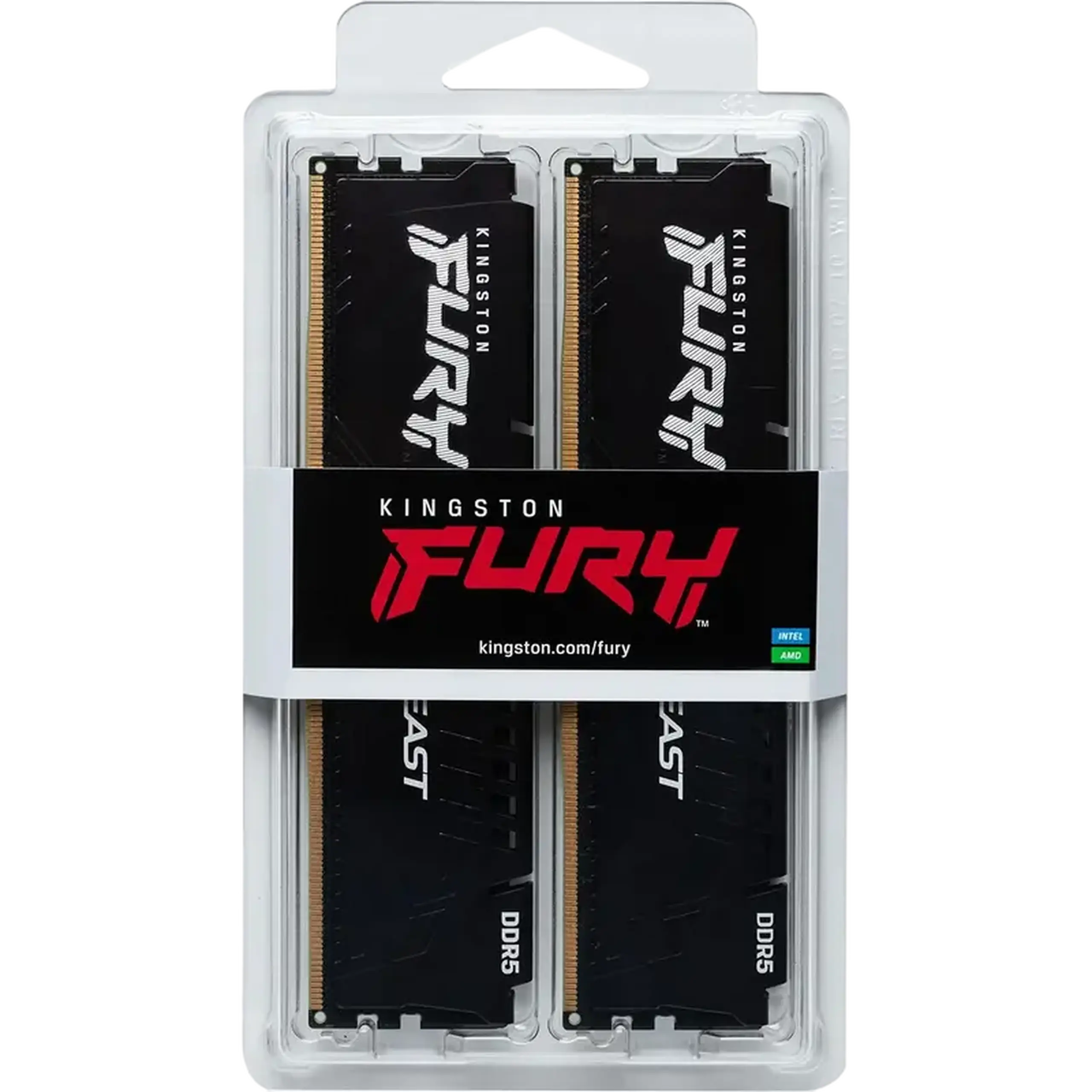 Memorie RAM Kingston FURY Beast, DDR5 SDRAM, 5600 MHz, 64GB, KF556C36BBEK2-64