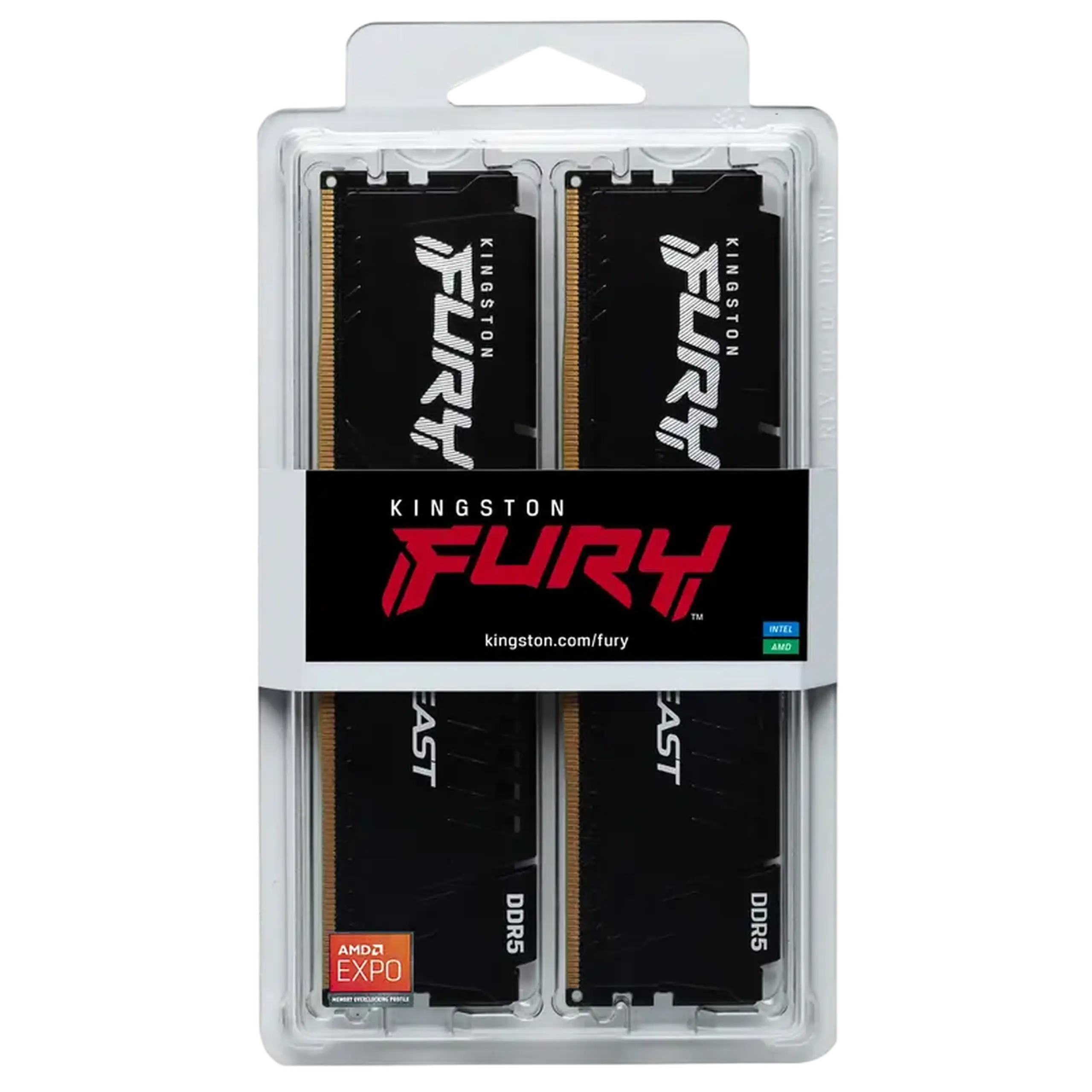 Memorie RAM Kingston FURY Beast, DDR5 SDRAM, 5600 MHz, 64GB, KF556C36BBEK2-64