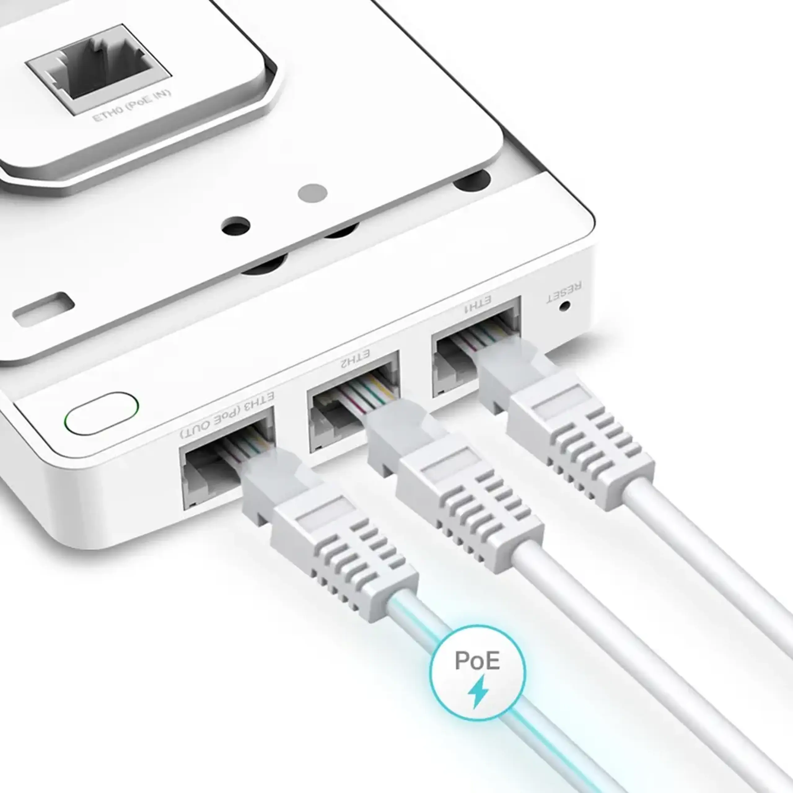 Wi-Fi AC Dual Band Access Point TP-LINK "EAP235-Wall", 1200Mbps, 1xGbE Up, 3xGbE Down, MU-MIMO, Omad