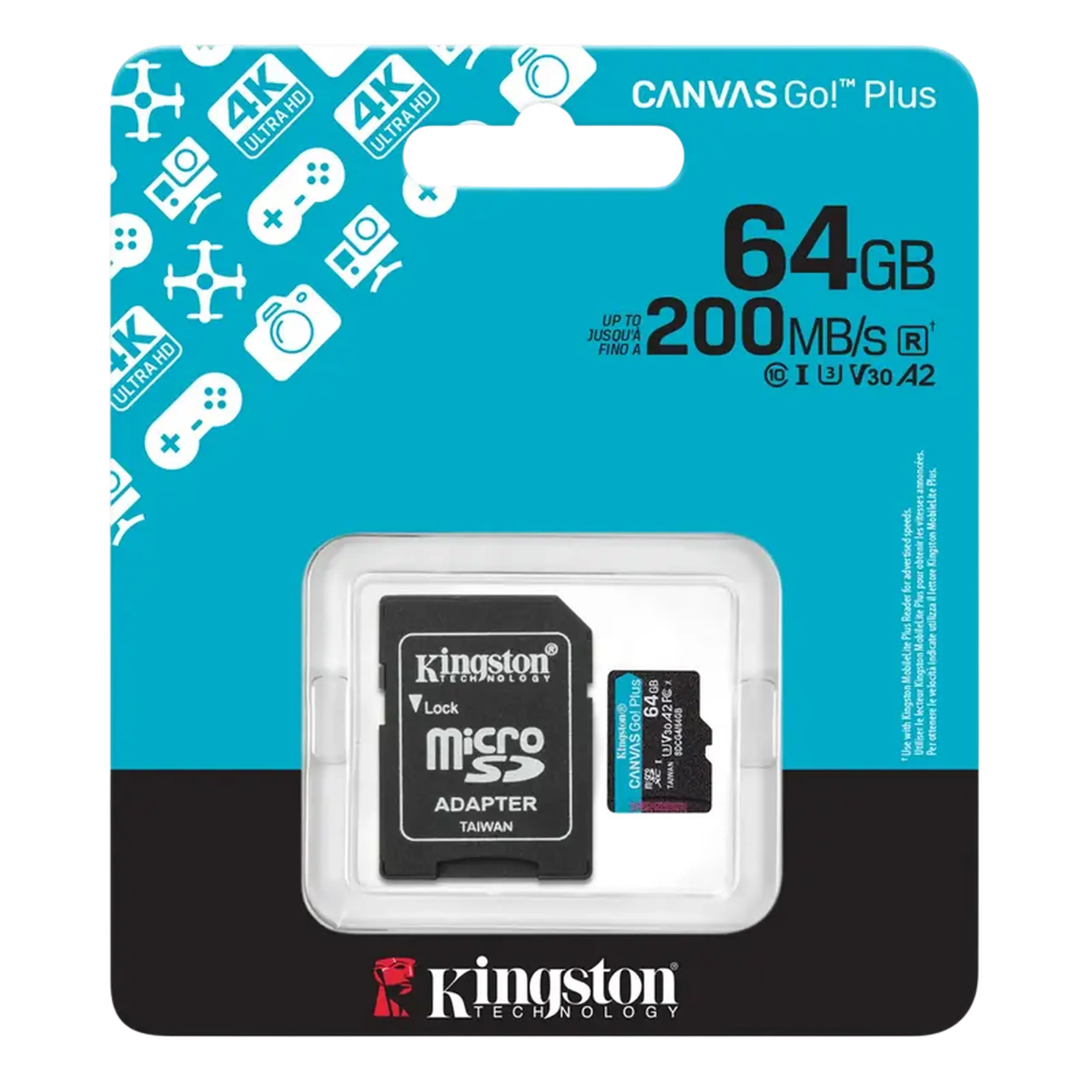 Card de Memorie Kingston Canvas Go! Plus, 64GB (SDCG4/64GB)