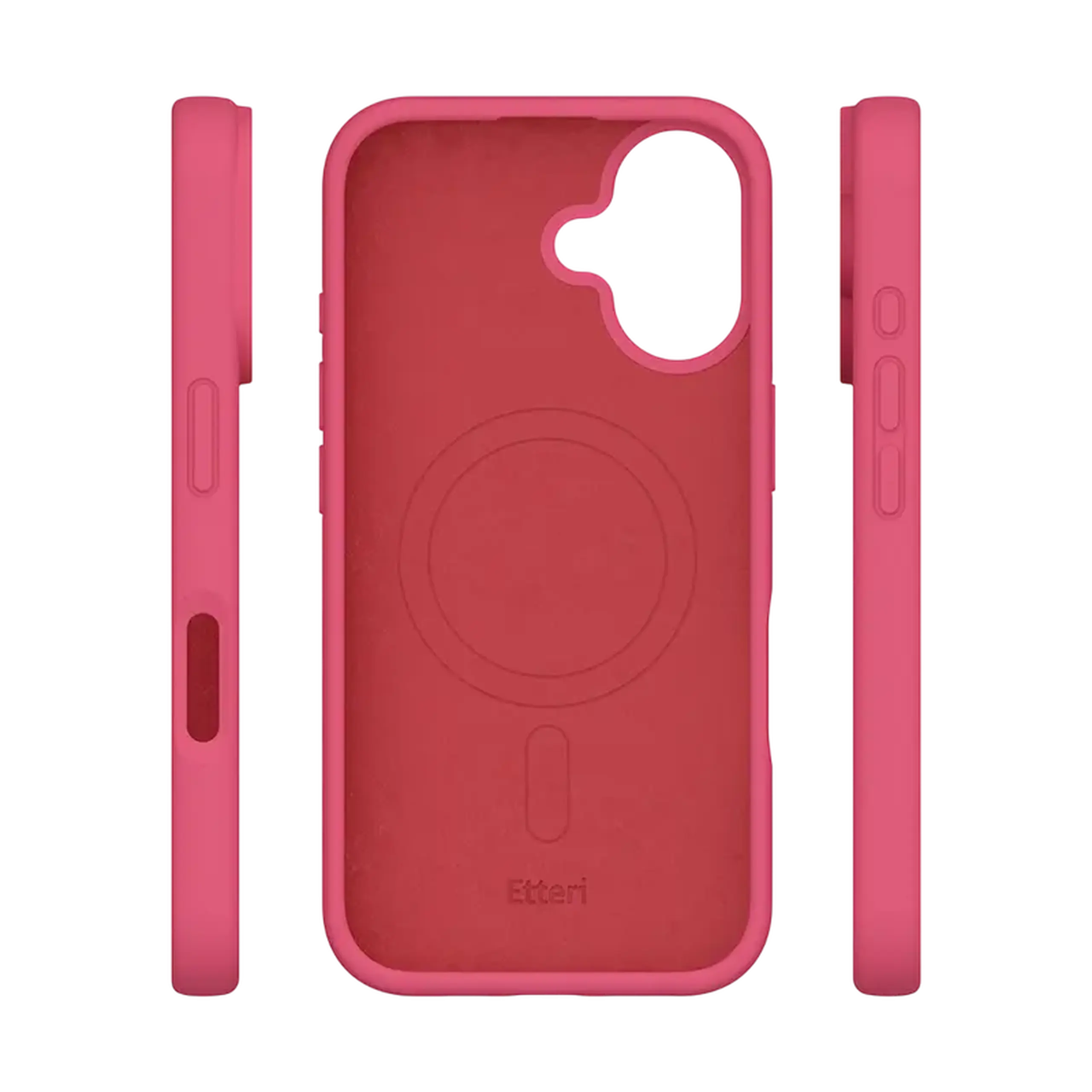 Husă Etteri Silicone Mag pentru Apple iPhone 16, Raspberry