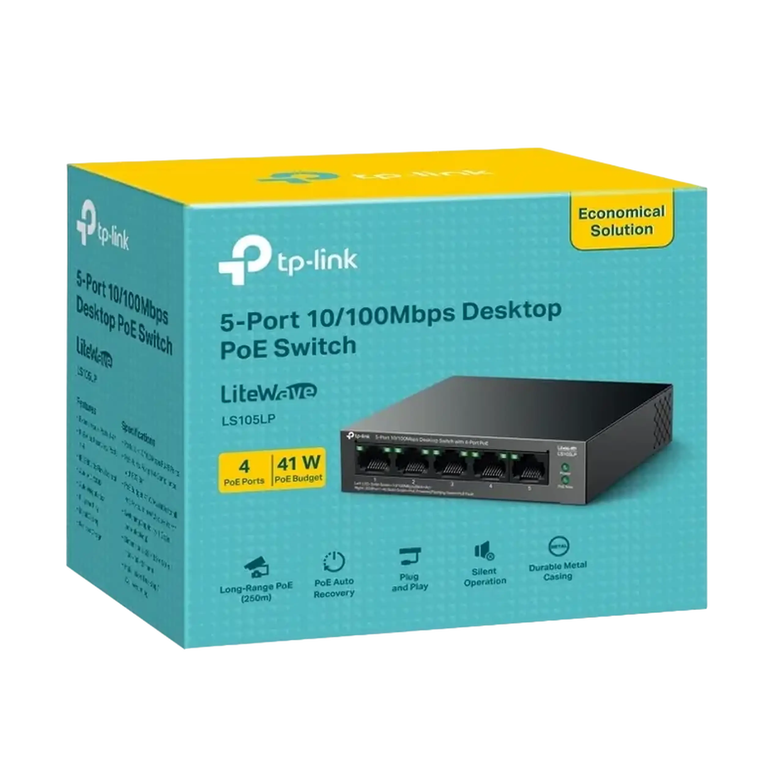 Comutator PoE TP-LINK LS105LP, 4x IEEE 802.3af