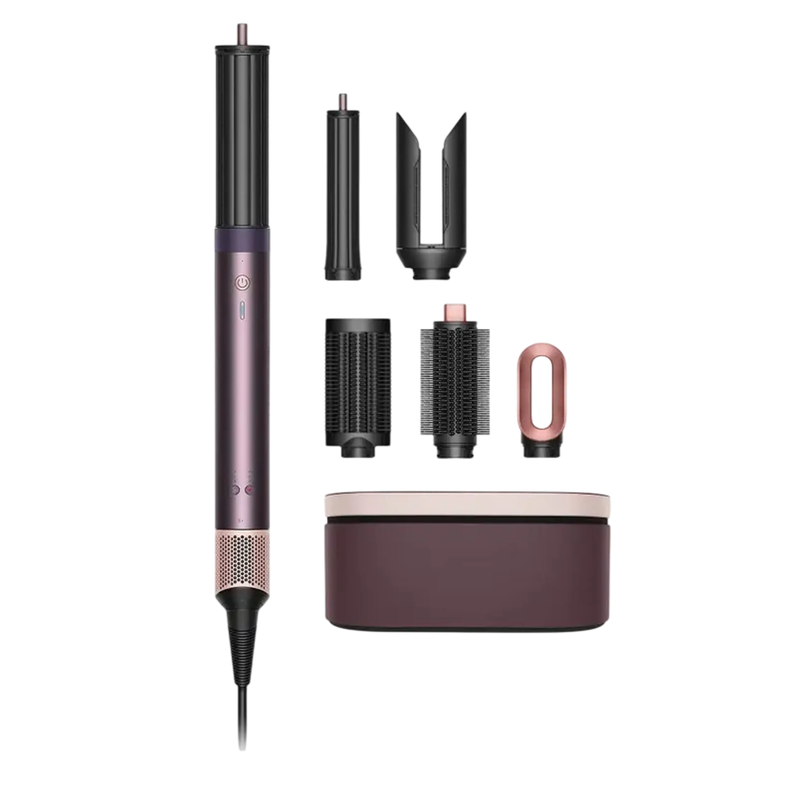 Set de stilare pentru păr cu aer cald Dyson HS09 Airwrap Co - anda 2x Multi - Styler & Dryer Straight+Wavy Jasper Plum