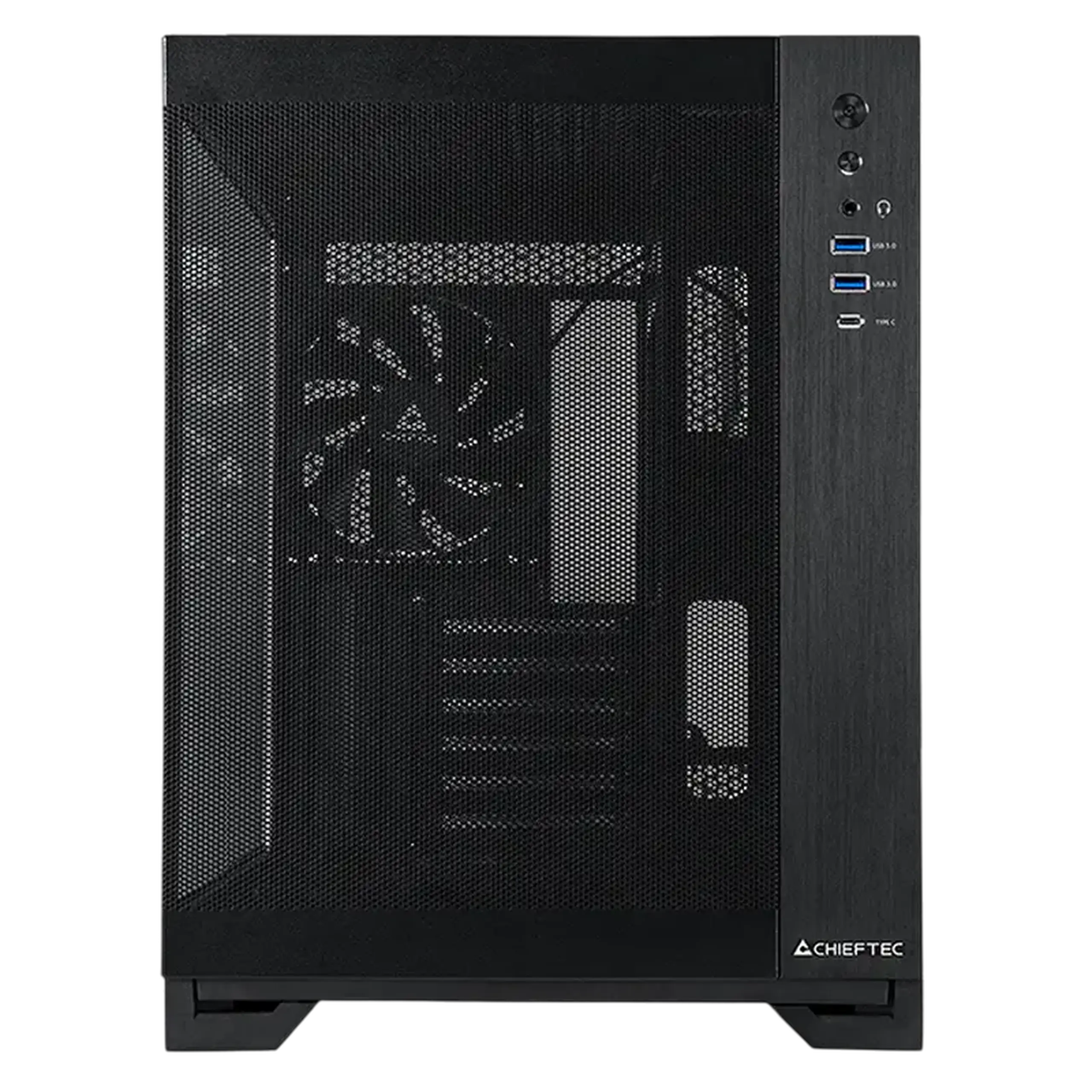 Carcasă PC Chieftec Visio Air, Mini-Tower, Fără PSU, Negru