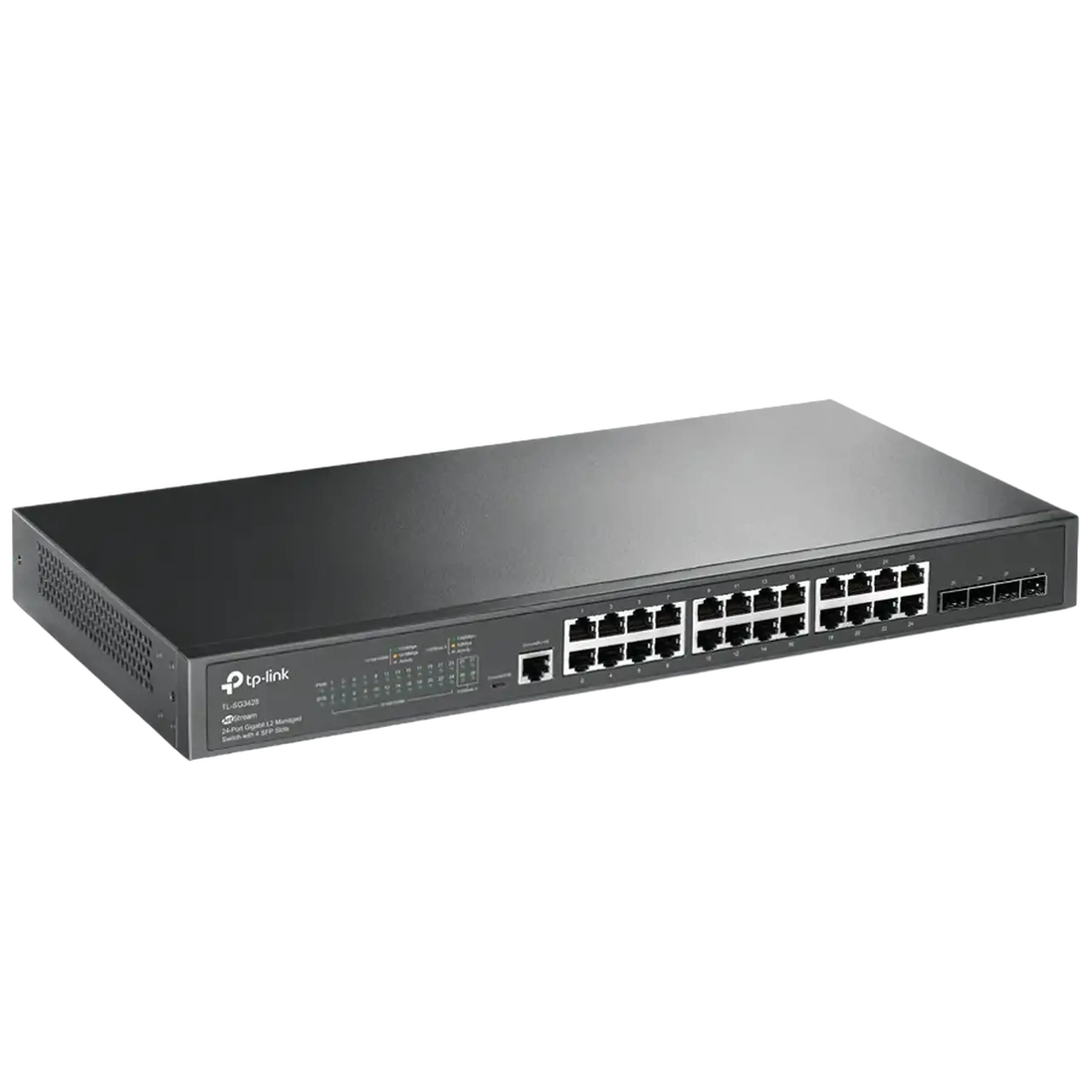 Switch de rețea TP-LINK TL-SG3428, 24x 10/100/1000 Mbps, 4x SFP