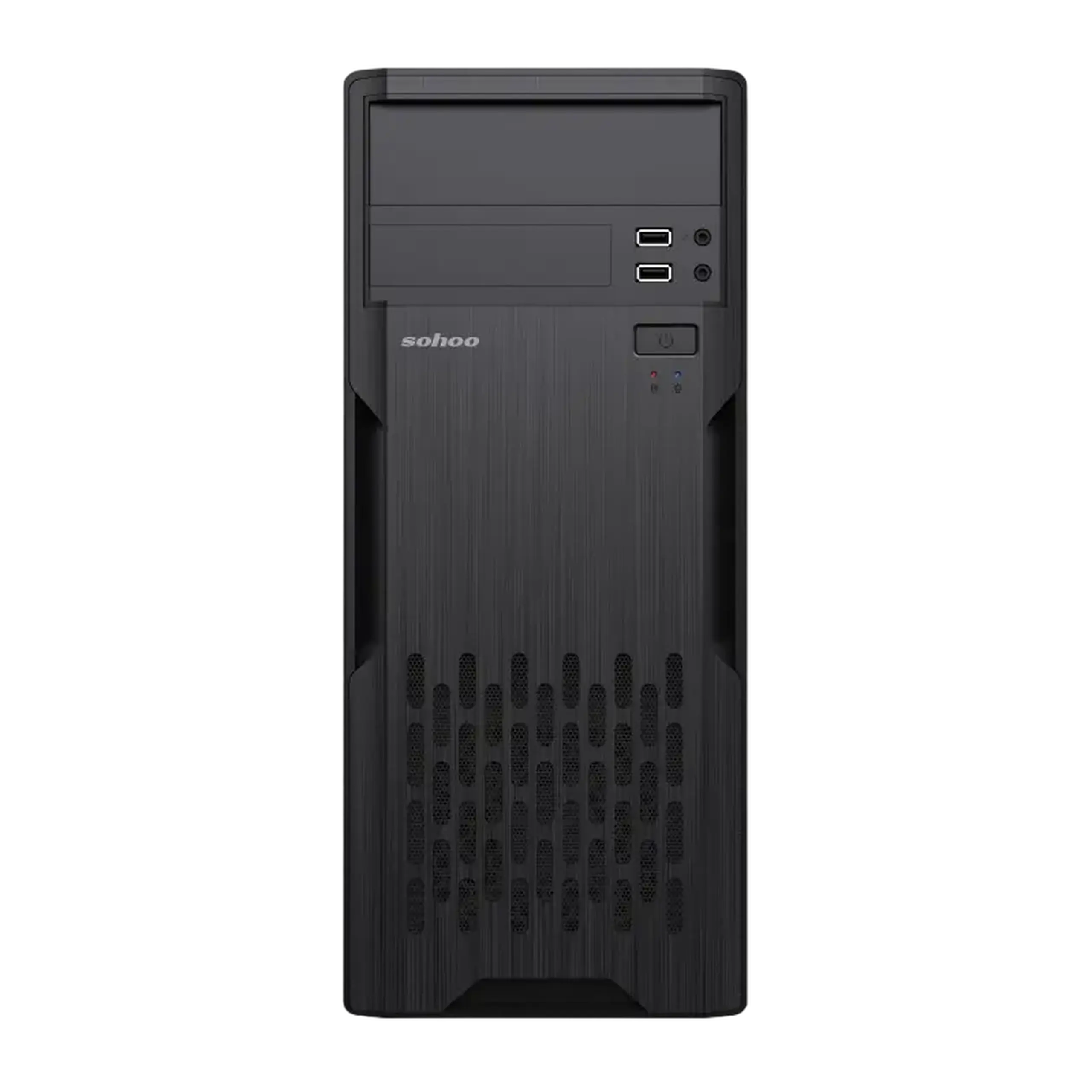 Carcasă PC Sohoo 2810BK, Midi-Tower, ATX, Negru