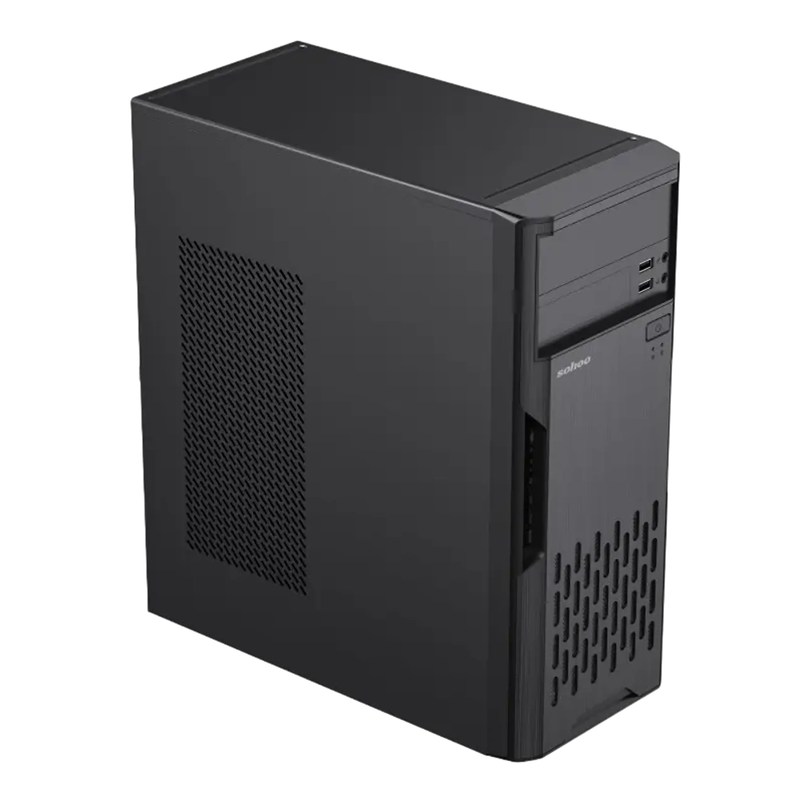 Carcasă PC Sohoo 2810BK, Midi-Tower, ATX, Negru