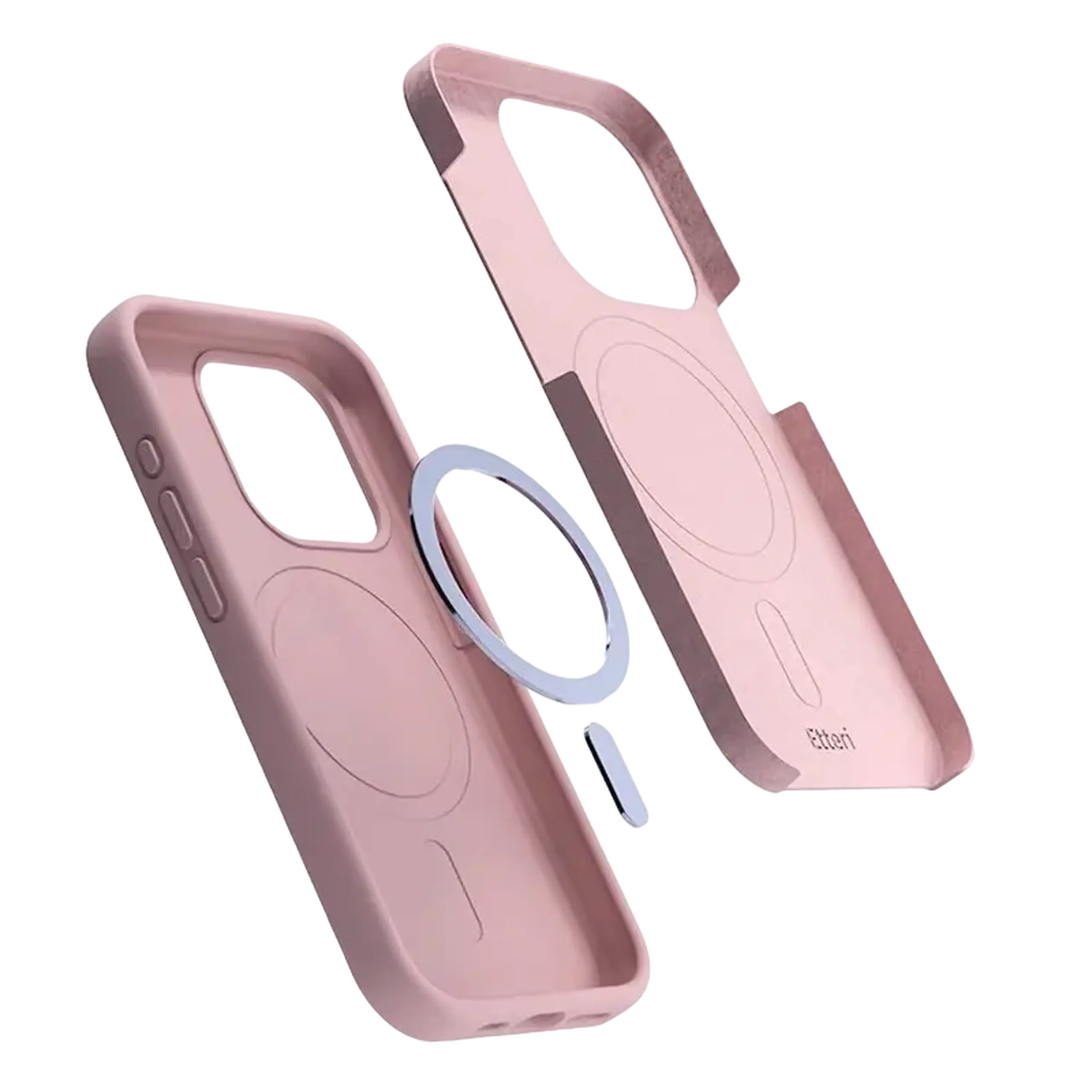 Husă Etteri Silicone Mag case pentru iPhone 16 Pro Max, Light Pink