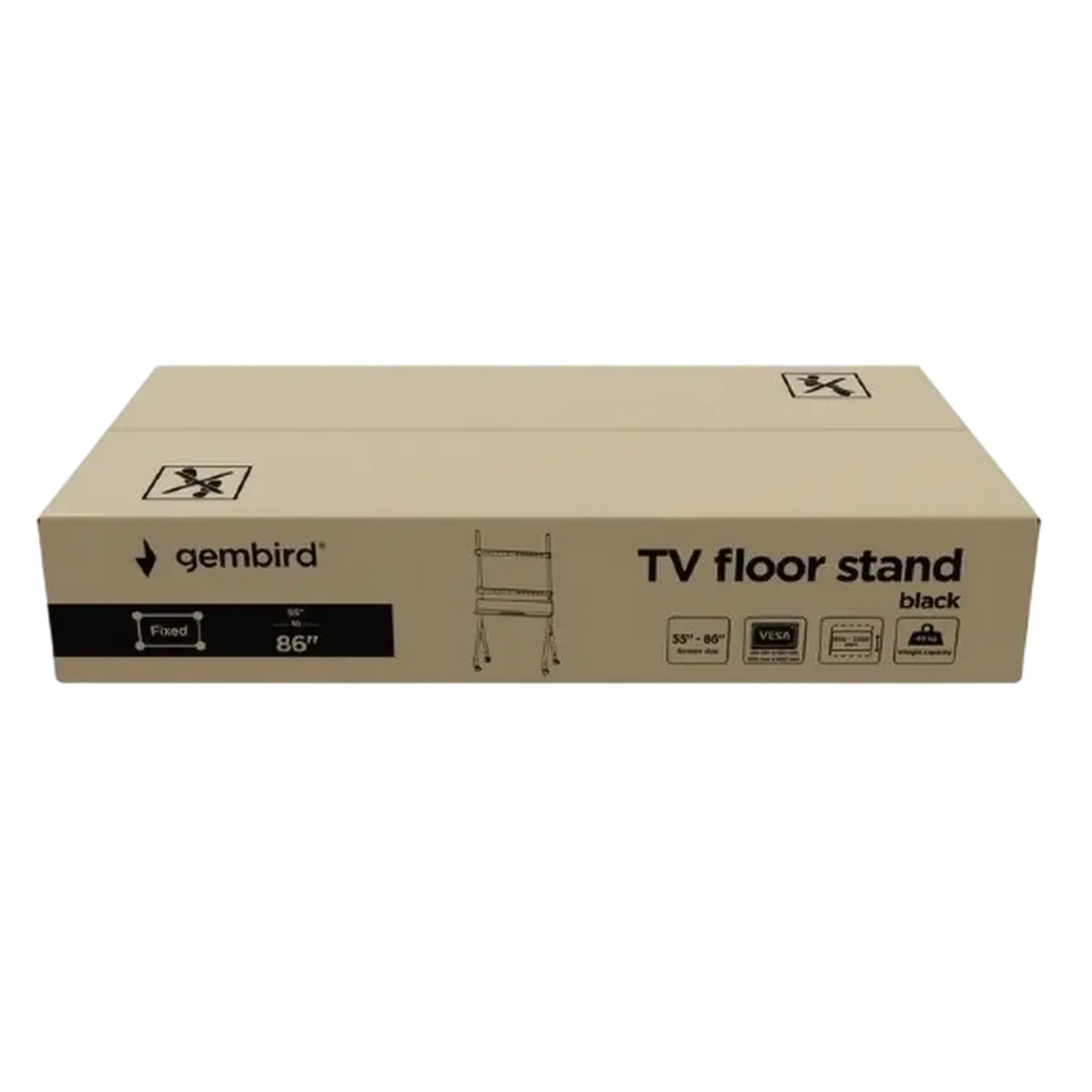 Suport birou pentru monitoare Gembird TVS-86F-02, Negru