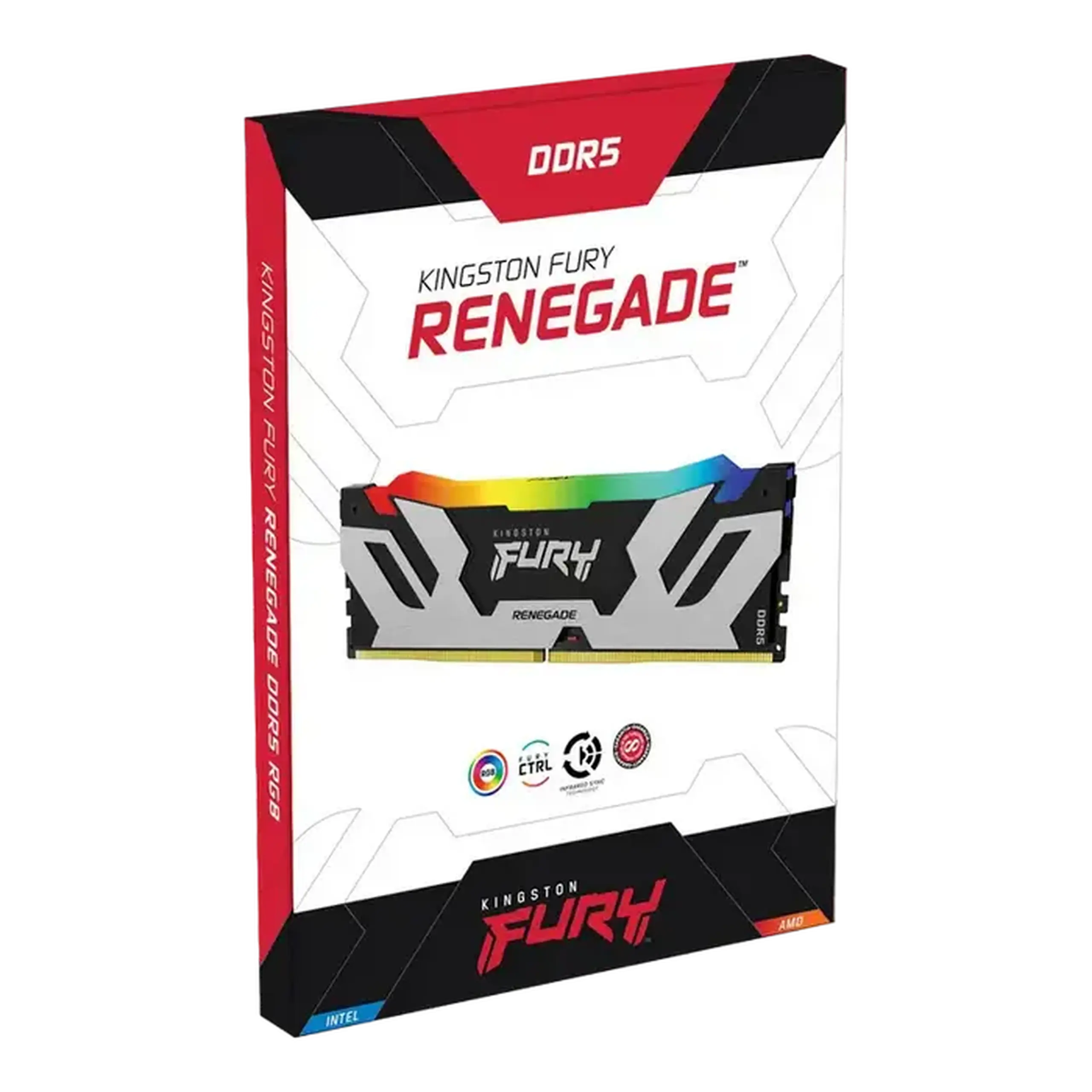 Memorie RAM Kingston FURY Renegade RGB, DDR5 SDRAM, 6400 MHz, 96GB, KF564C32RSAK2-96
