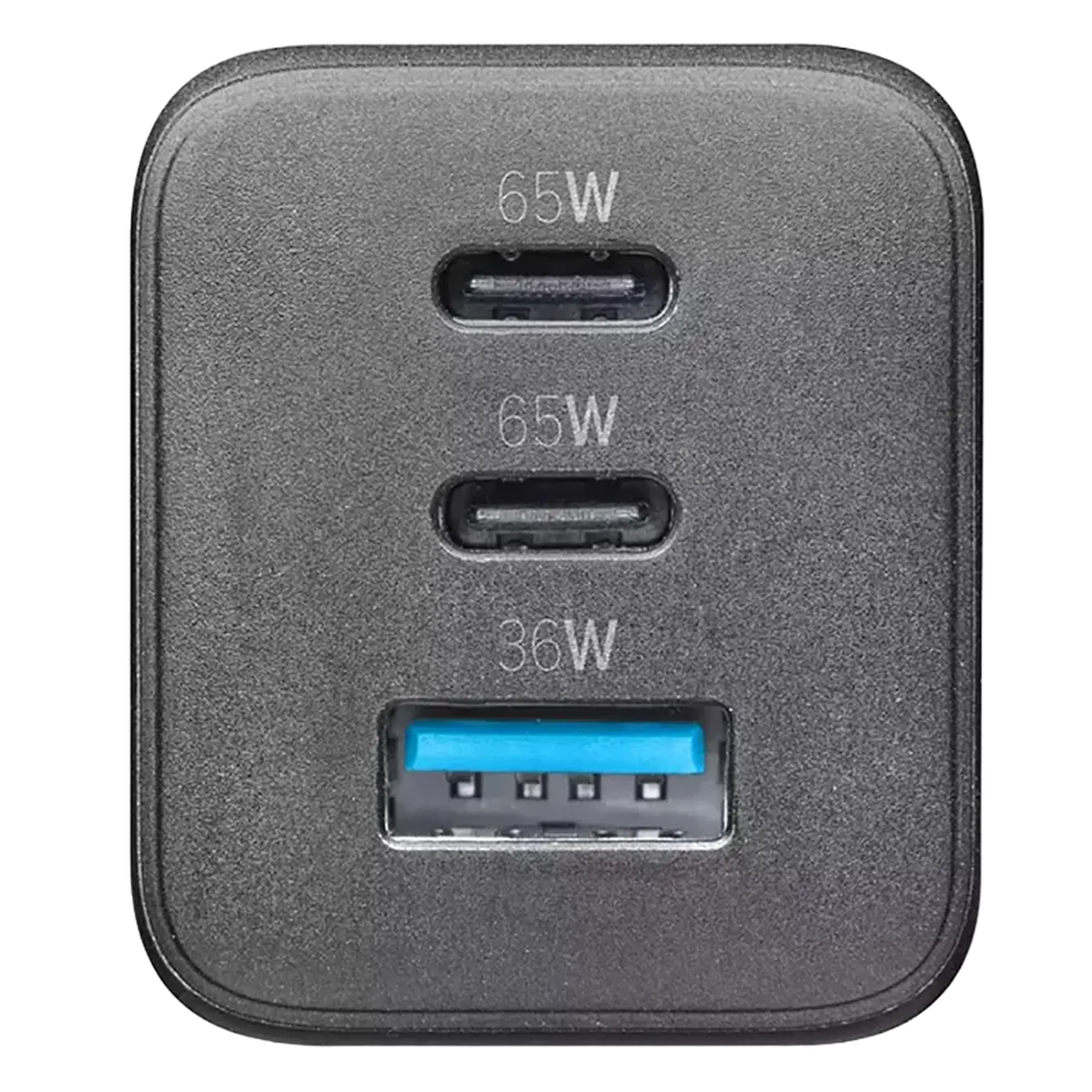 Încărcător Cellularline Wall Charger GAN, 3 Ports, 65W, Negru