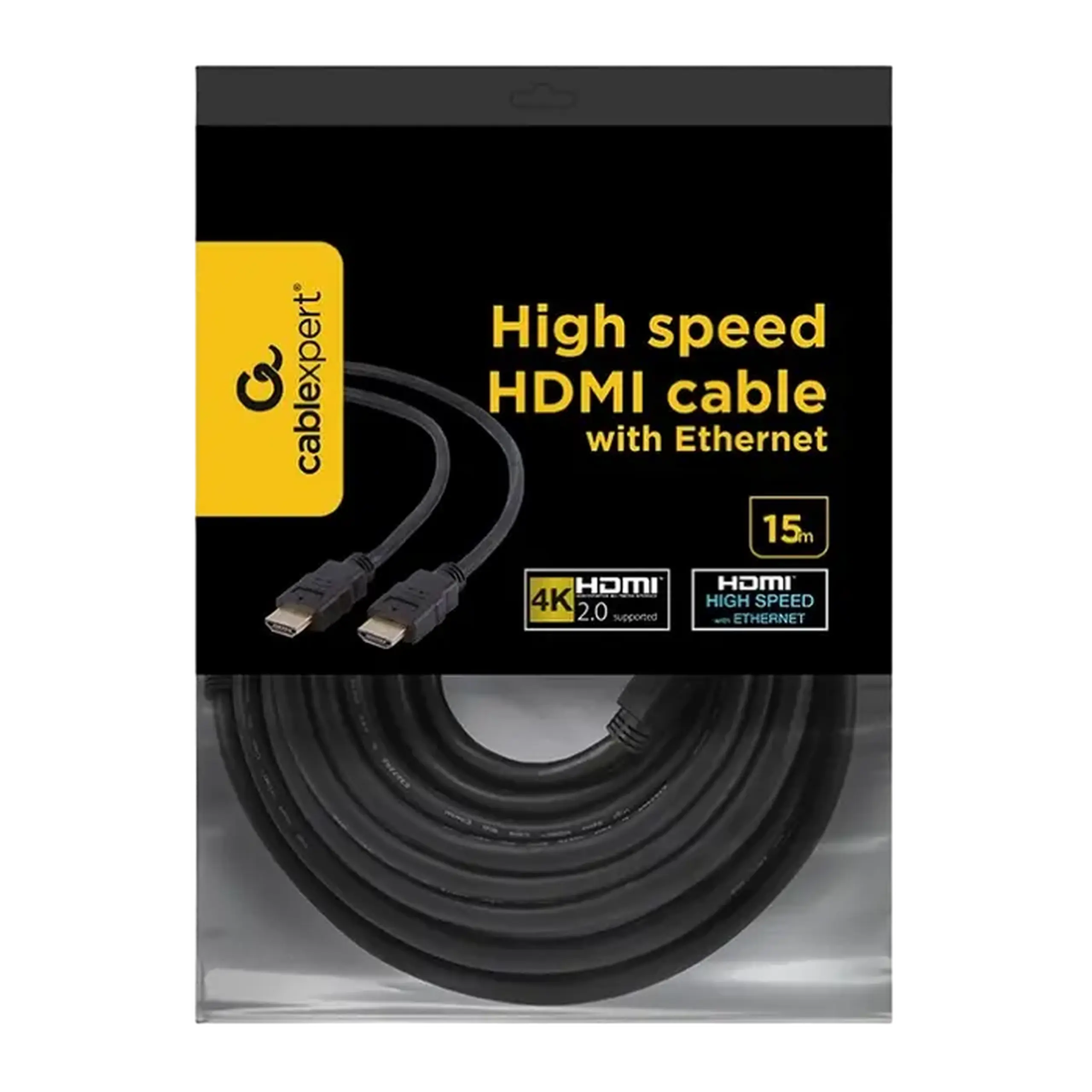Cablu Video Cablexpert CC-HDMI4-15M, HDMI (M) - HDMI (M), 15m, Negru
