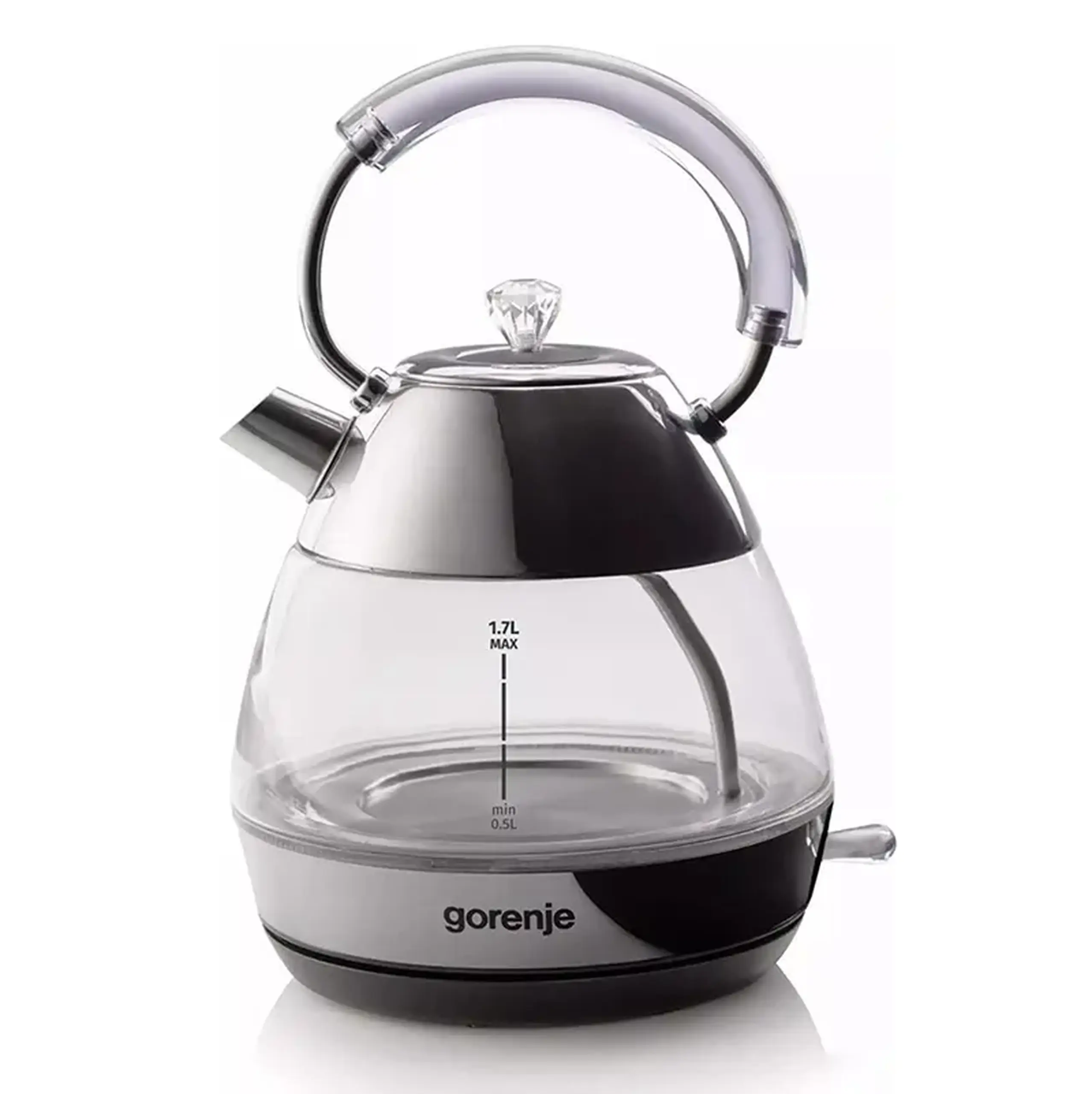 Fierbător electric Gorenje K17GPD, Oțel inoxidabil