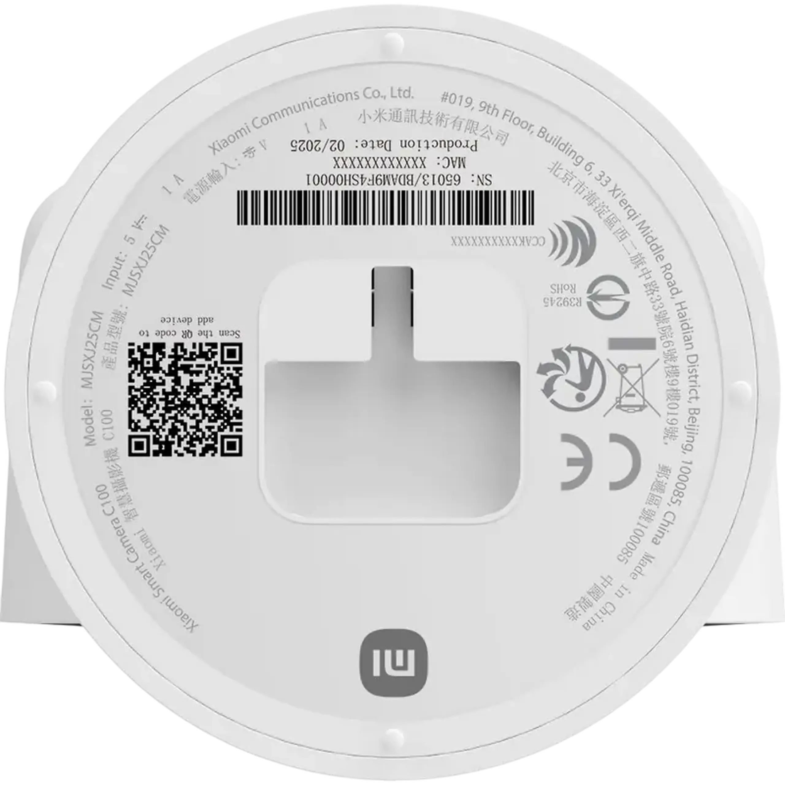 Camera de supraveghere Smart Xiaomi Home Camera C100, Alb