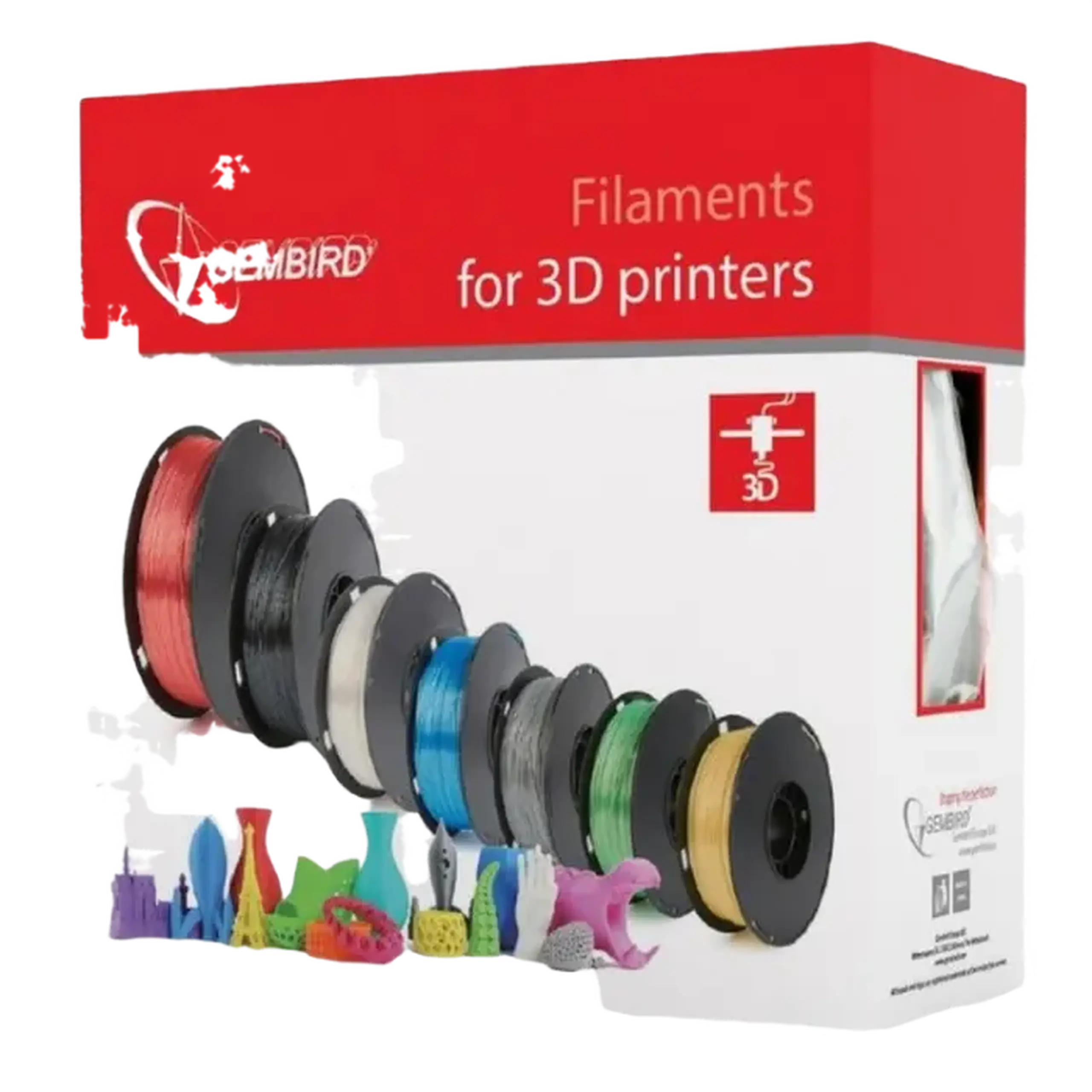 Filament pentru imprimantă 3D Gembird 3DP-ABS1.75-01-TR, ABS, Transparent, 1.75 mm, 1kg