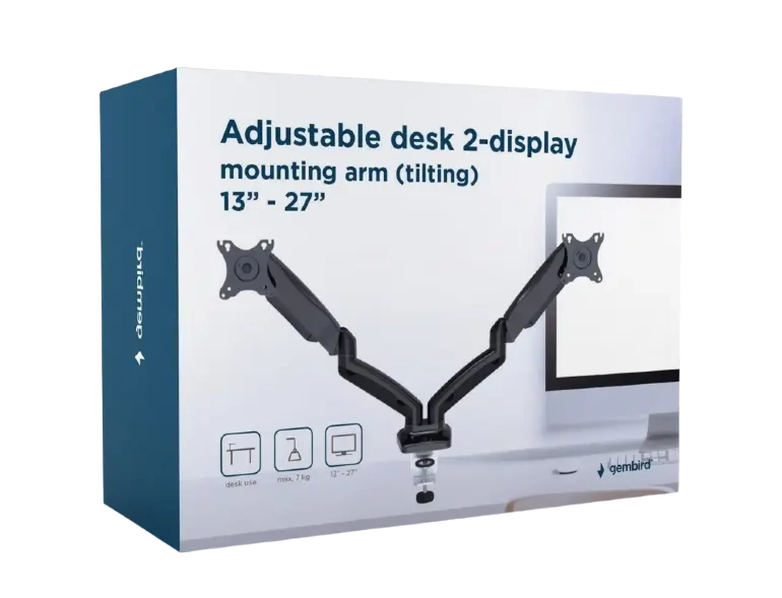 Suport pentru monitor Gembird MA-DA2-05, Negru