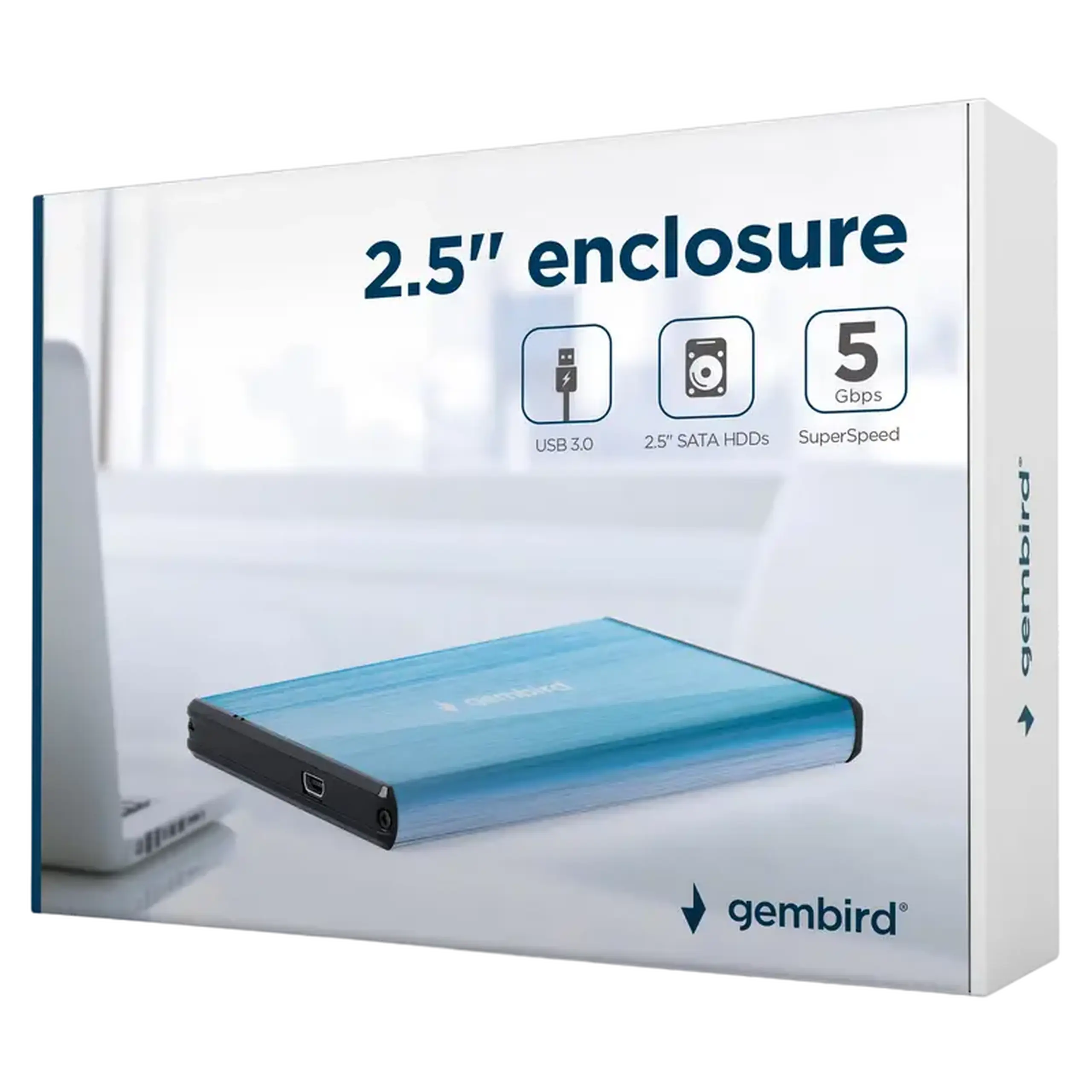 Carcasă externă Gembird EE2-U3S-3-B, Albastru (EE2-U3S-3-B)