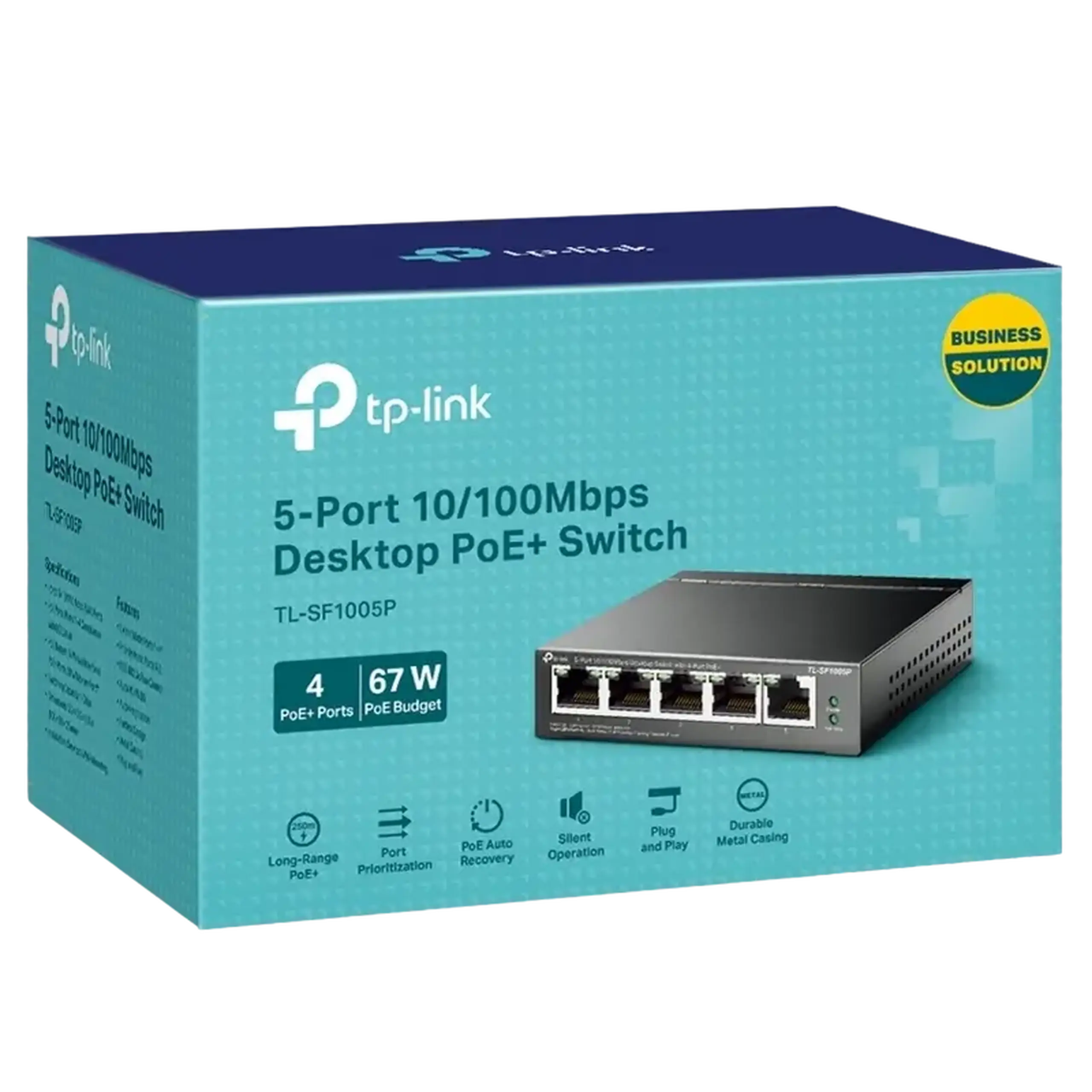 Comutator PoE TP-LINK TL-SF1005P, 4x IEEE 802.3af/at