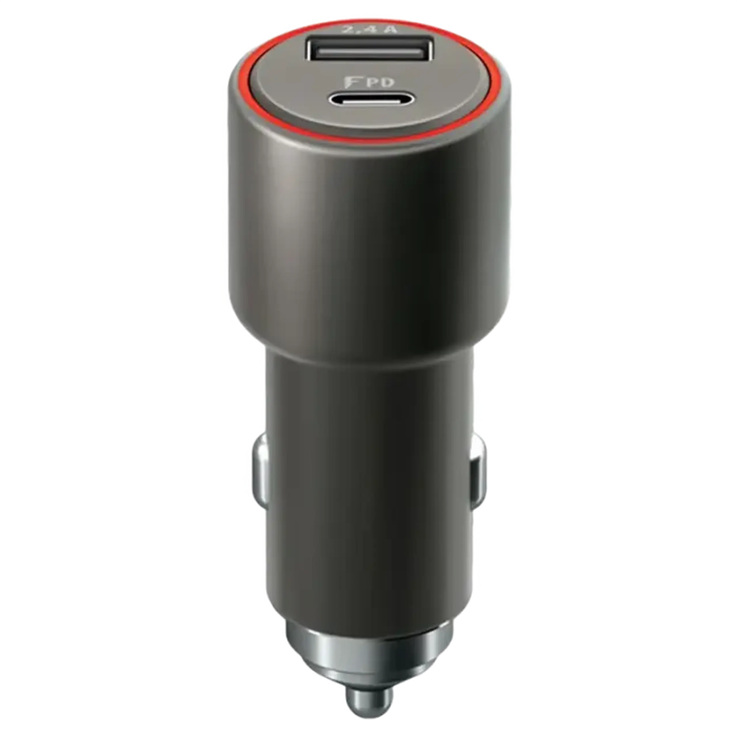 Incărcător auto Forever 2x Type-C QC3.0+PD (30W), 30W, Gri