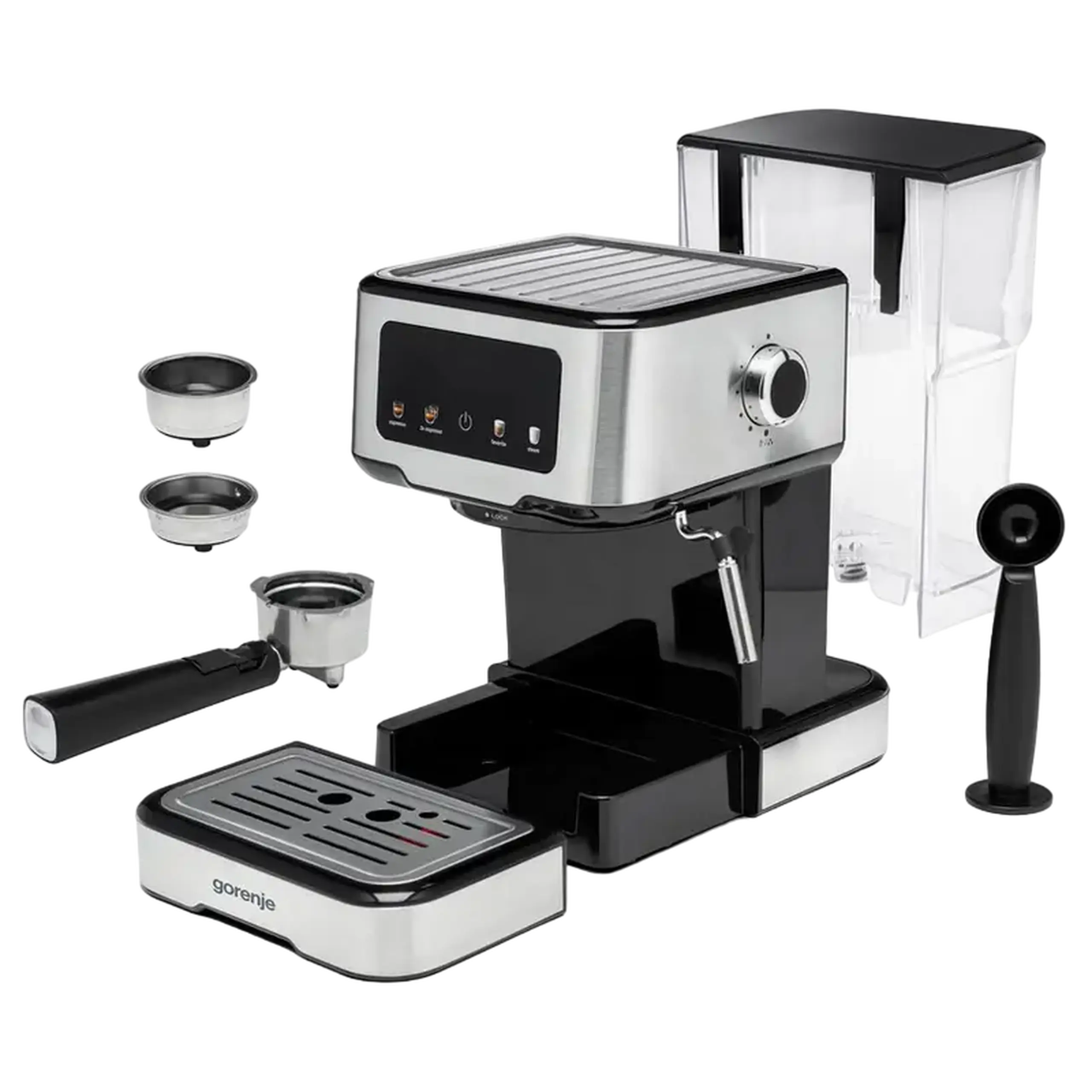 Cafetiera manuala Gorenje ESCM15CD, 1100W, Oțel inoxidabil