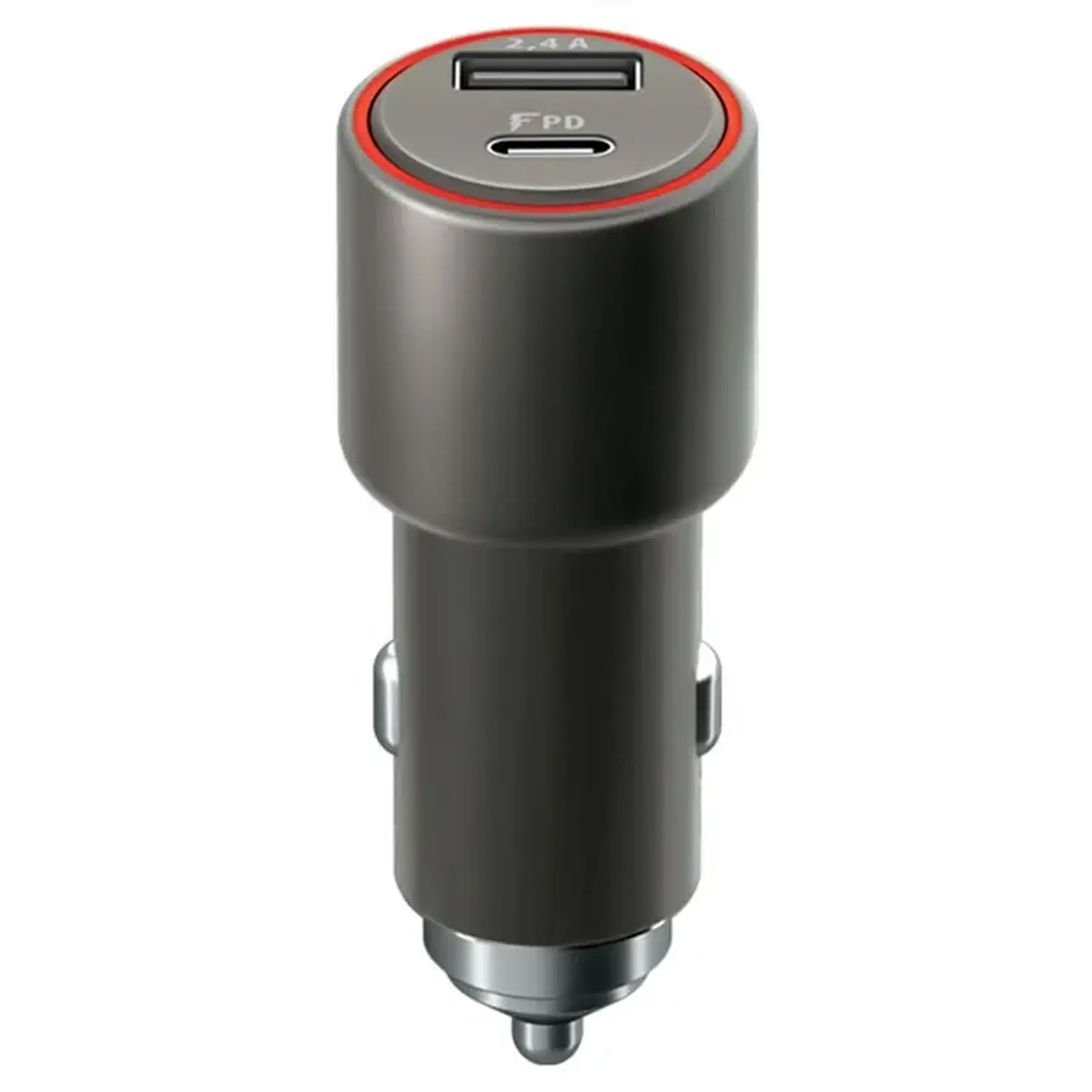 Incărcător auto Forever 2x Type-C QC3.0+PD (30W), 30W, Gri