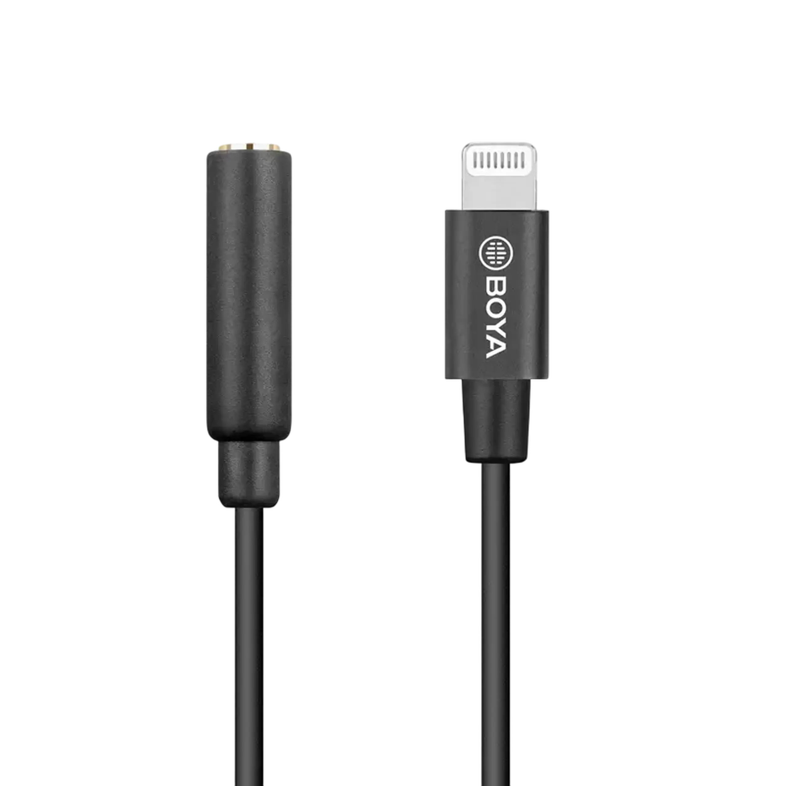 Audio Adaptor Boya BY-K3, Lightning - 3.5 mm, 0,06m, Negru