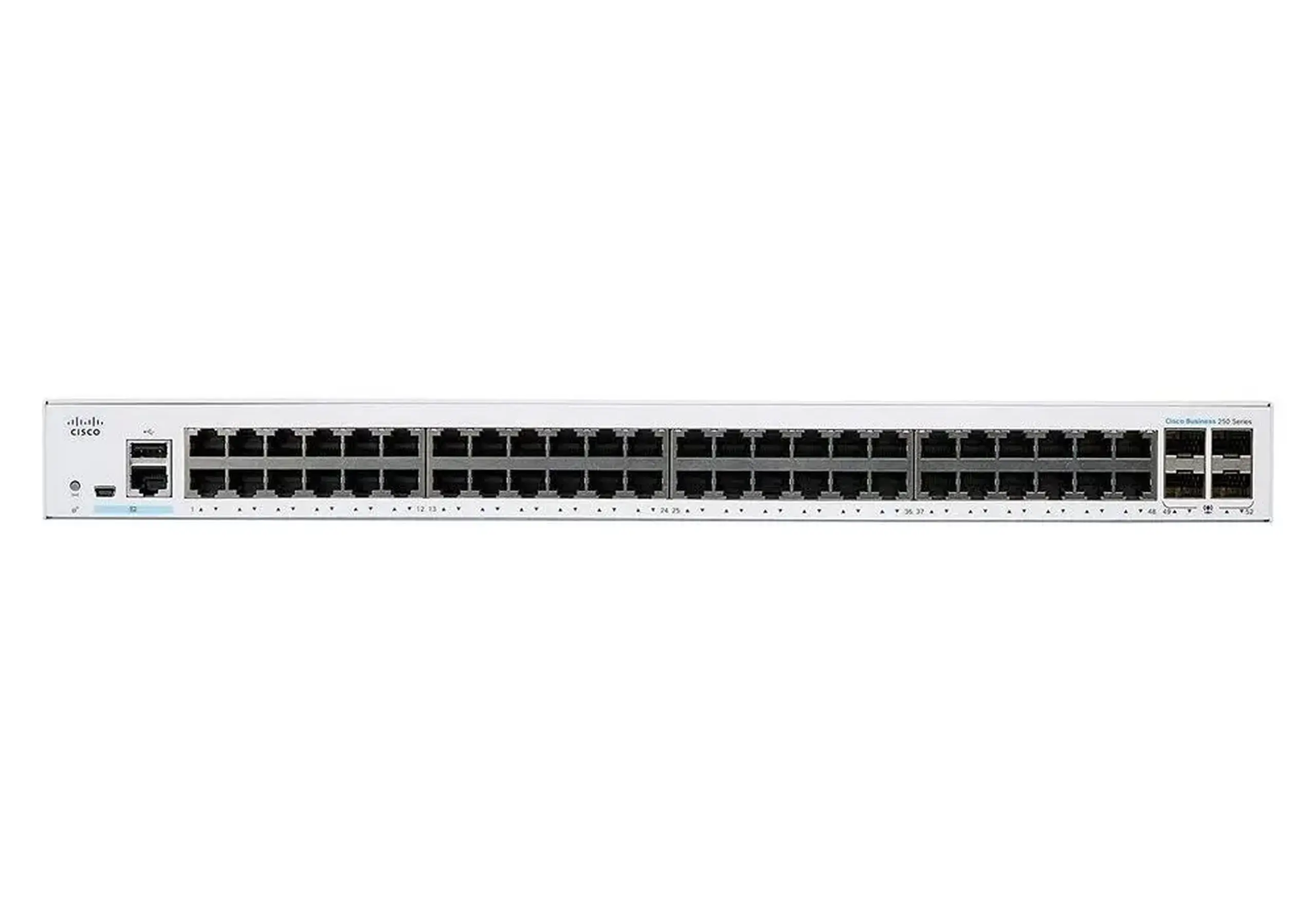 Switch de rețea Cisco CBS250-48T, 48x 10/100/1000 Mbps, 4x SFP