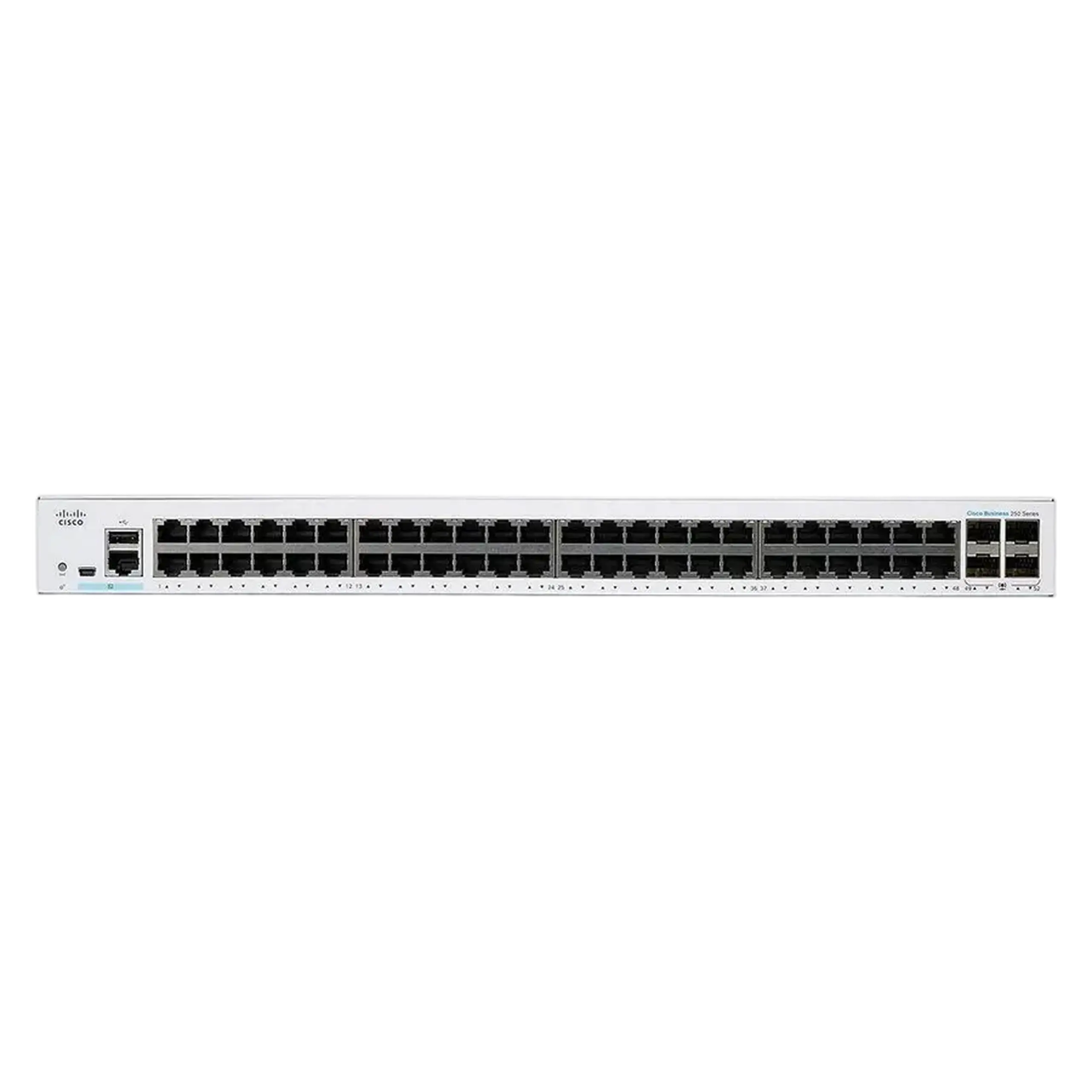 Switch de rețea Cisco CBS250-48T, 48x 10/100/1000 Mbps, 4x SFP