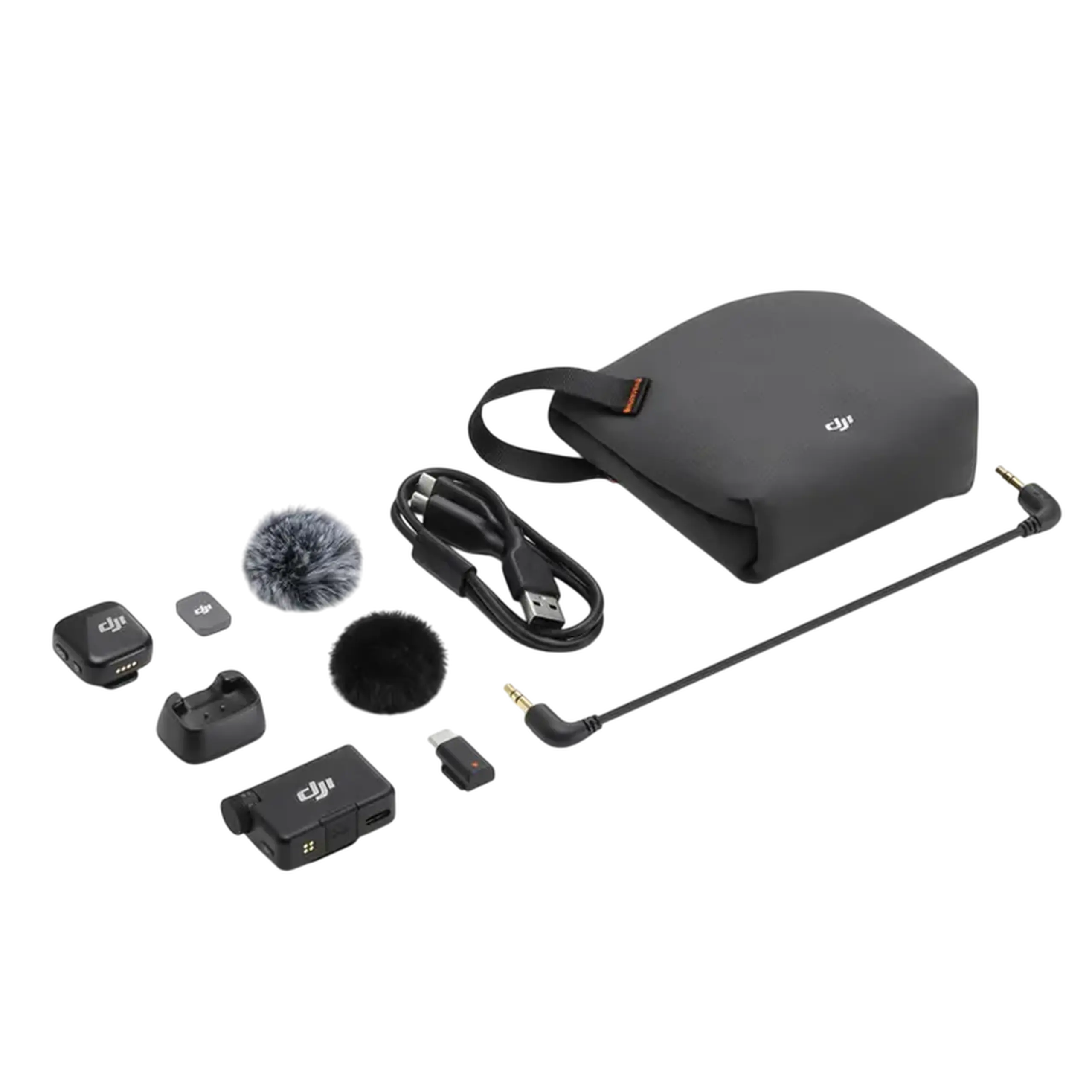 Microfon portabil pentru înregistrare vocală DJI Mic Mini (1 TX + 1 RX), Fără fir, Negru