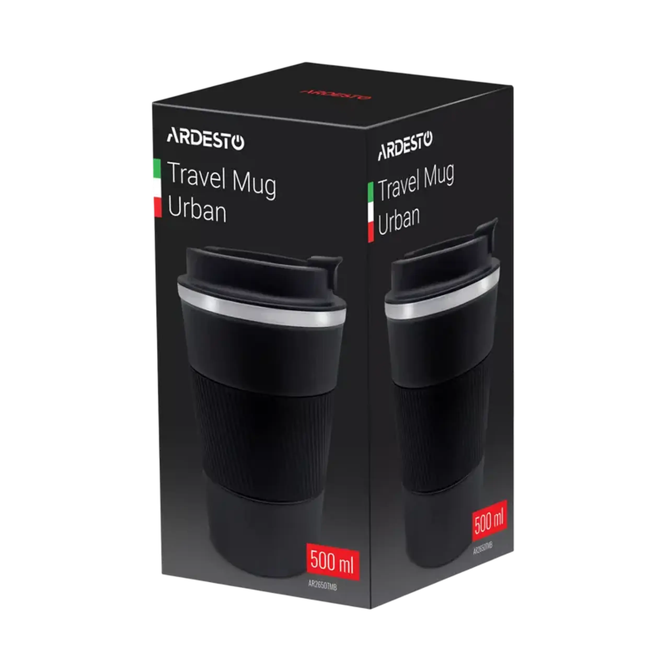 Cană termos Ardesto AR2650TMB, 0,5L, Negru