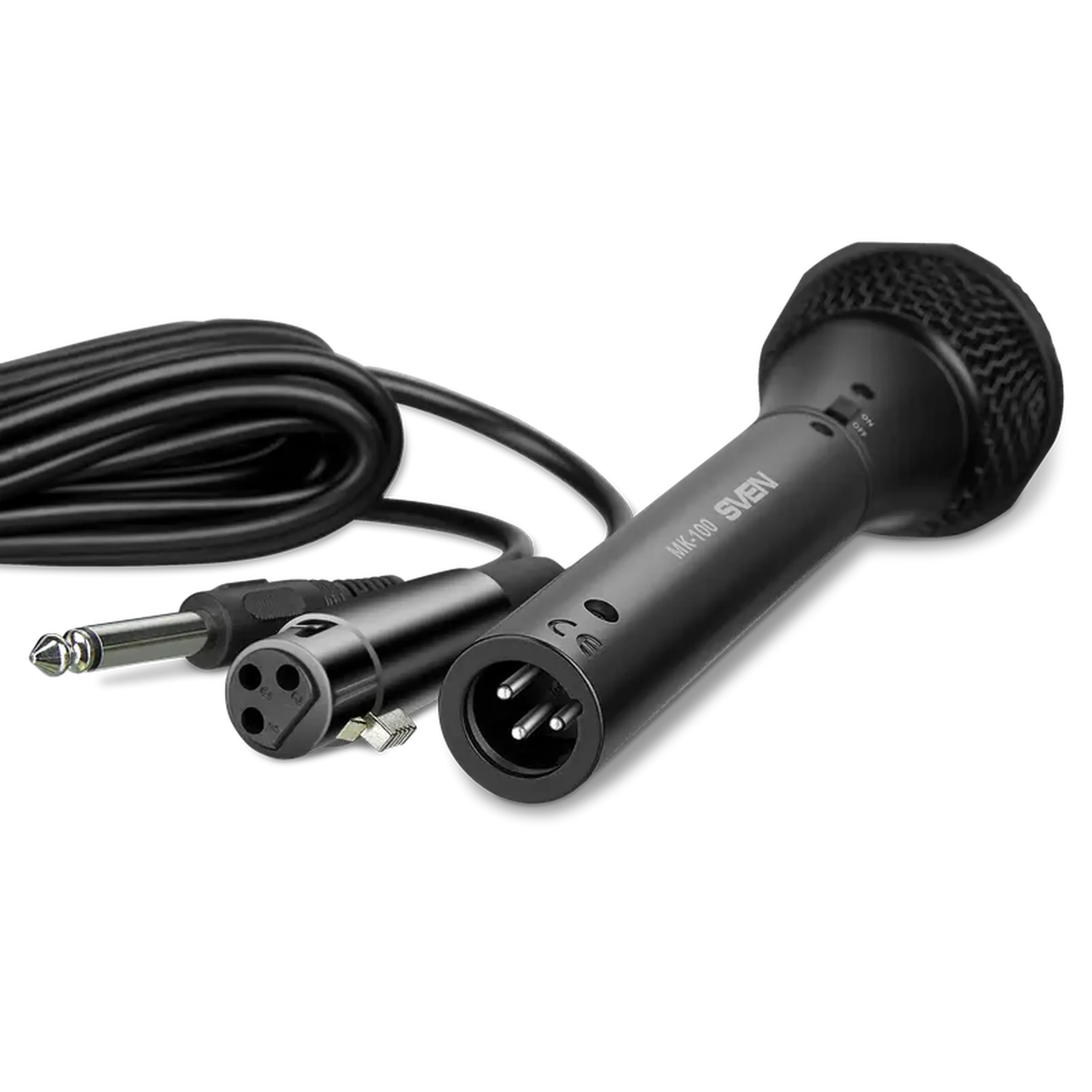 Microfon Karaoke SVEN MK-100, Cu fir, Negru