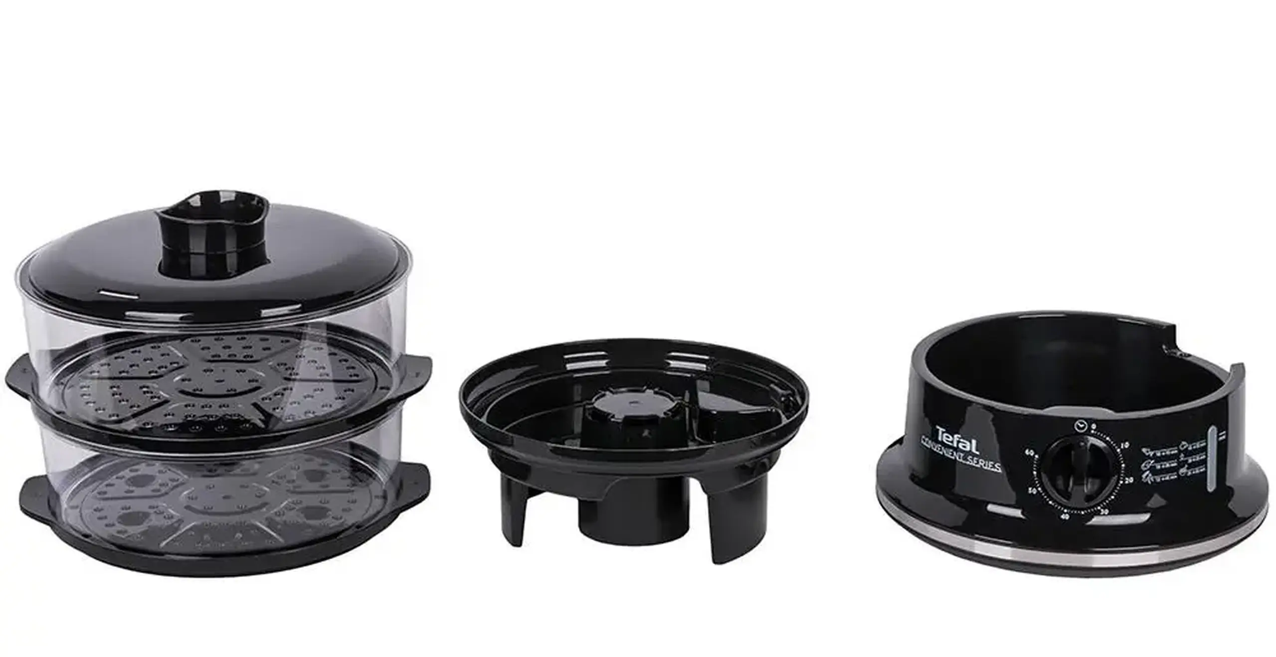 Aparat de gătit cu aburi Tefal Convenient, Negru
