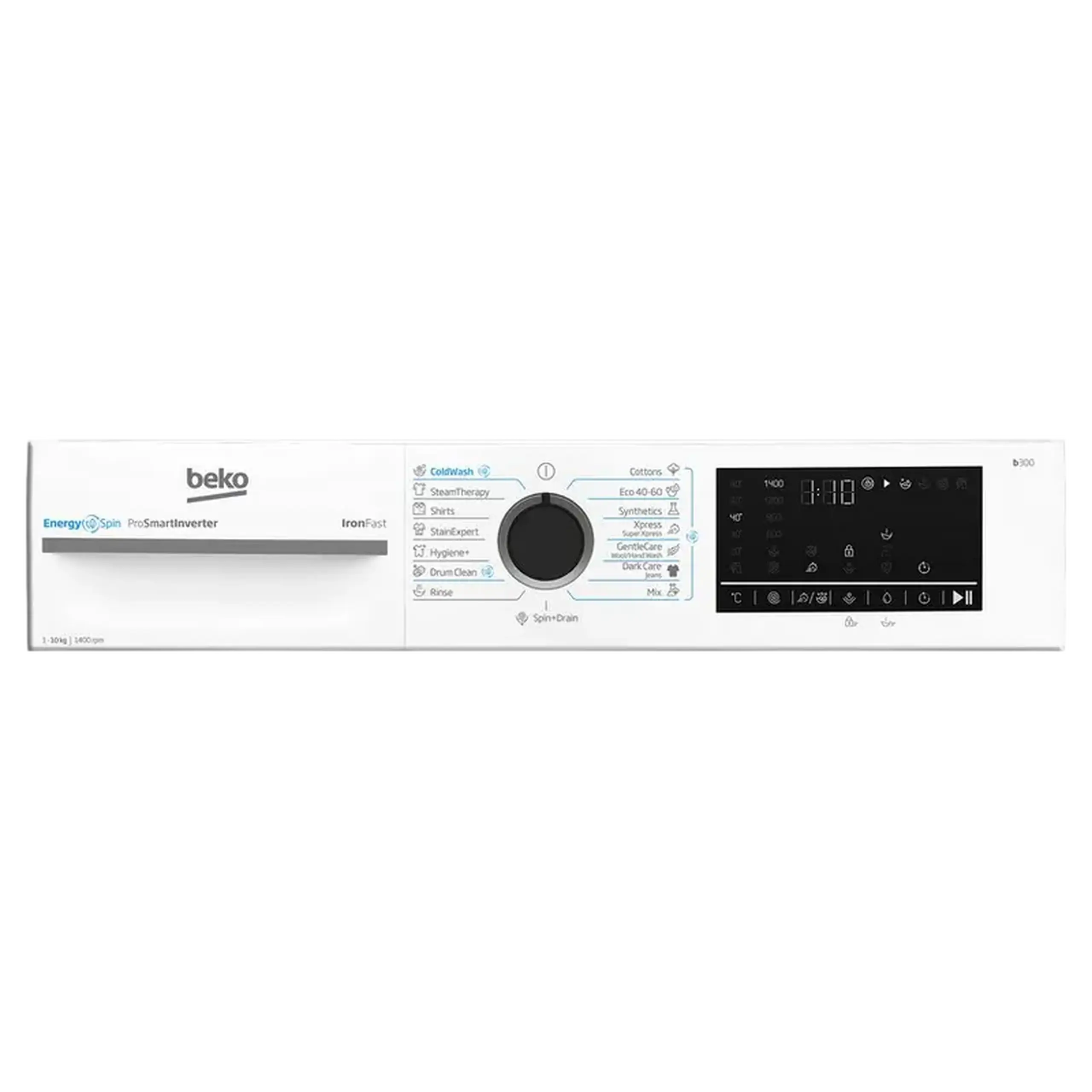 Mașină de spălat Beko BM3WFU410415WB, 10kg, Alb