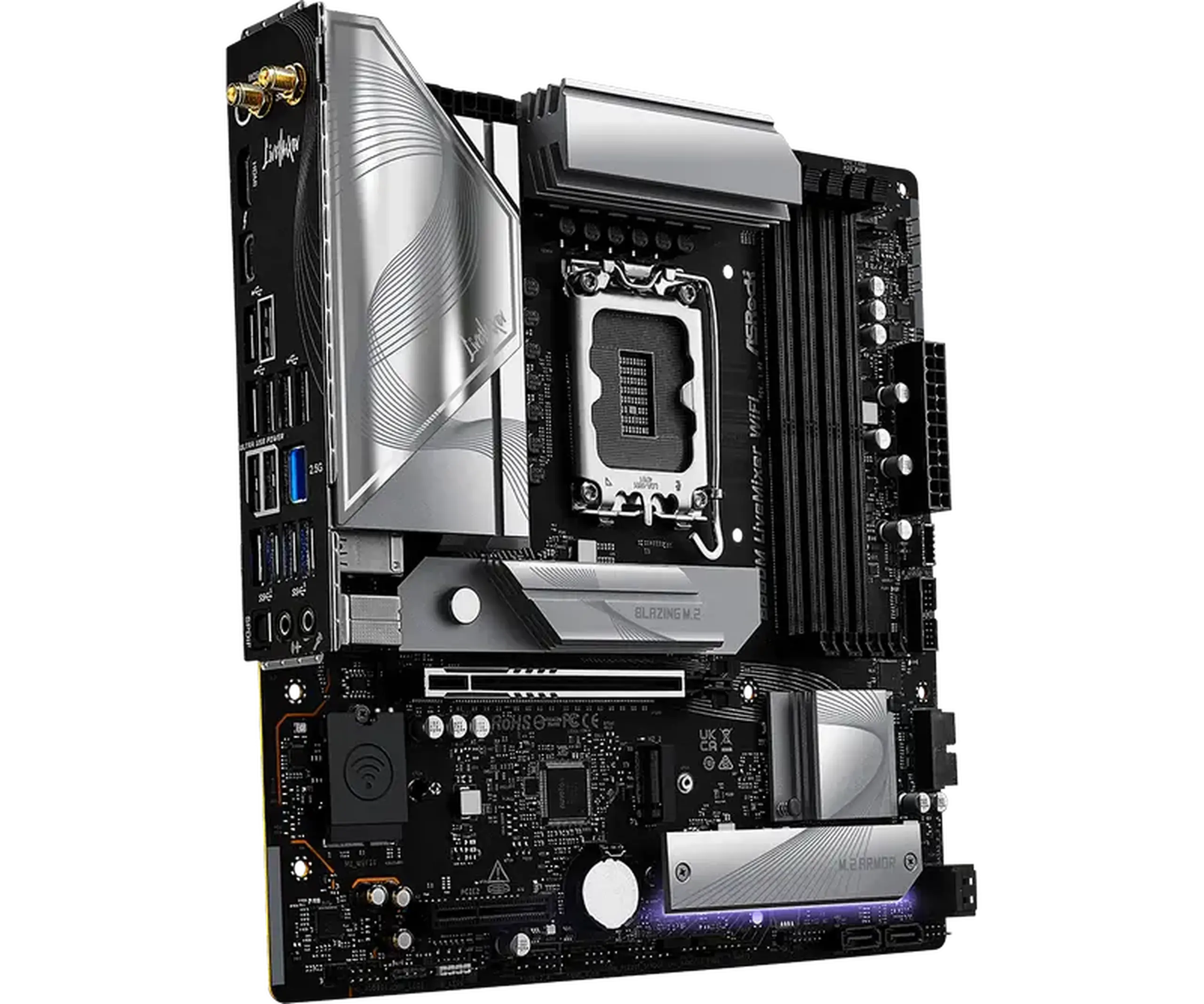 Placă de bază ASRock B860M LiveMixer WiFi, LGA1851, Intel B860, Micro-ATX