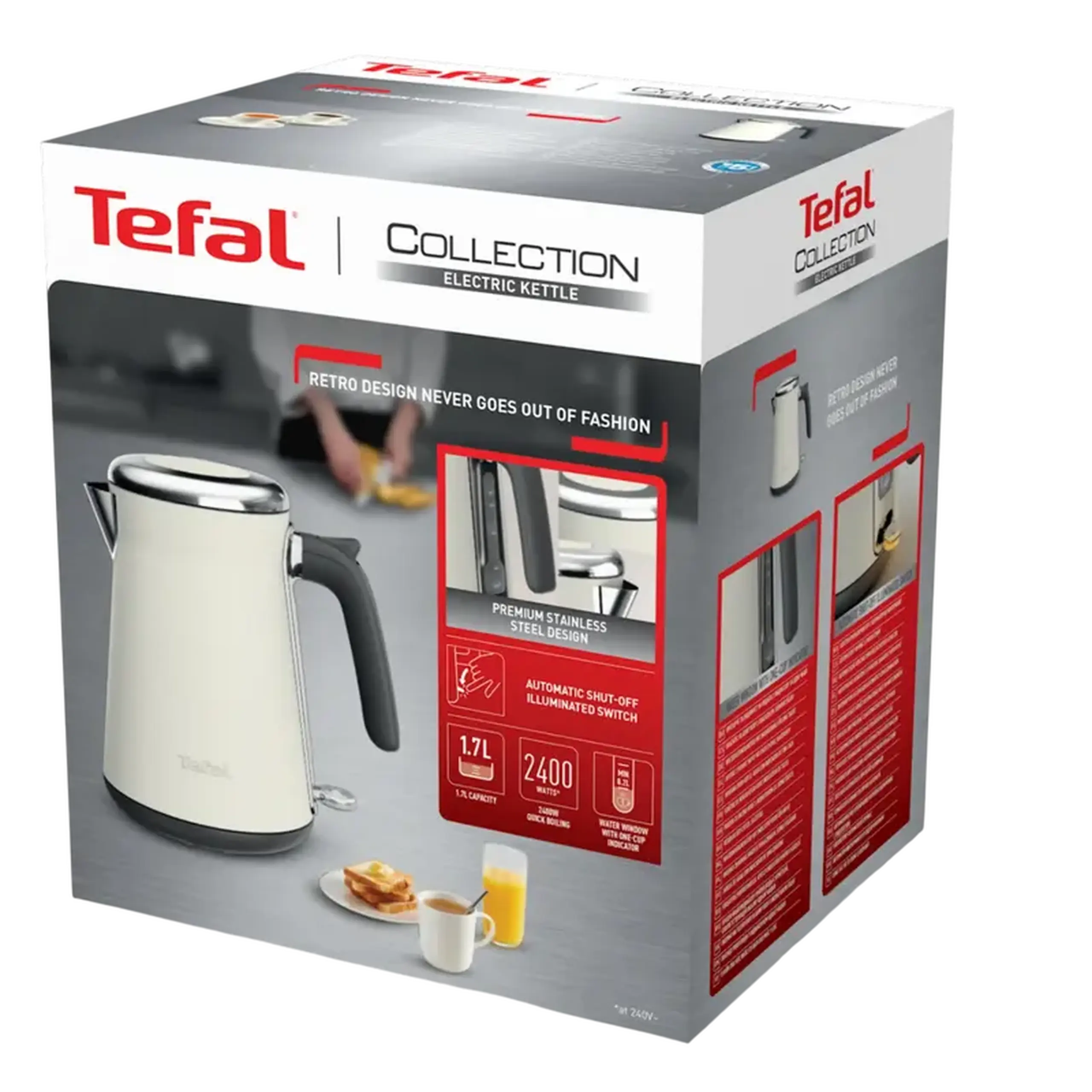Fierbător electric Tefal KI666AE0, Alb